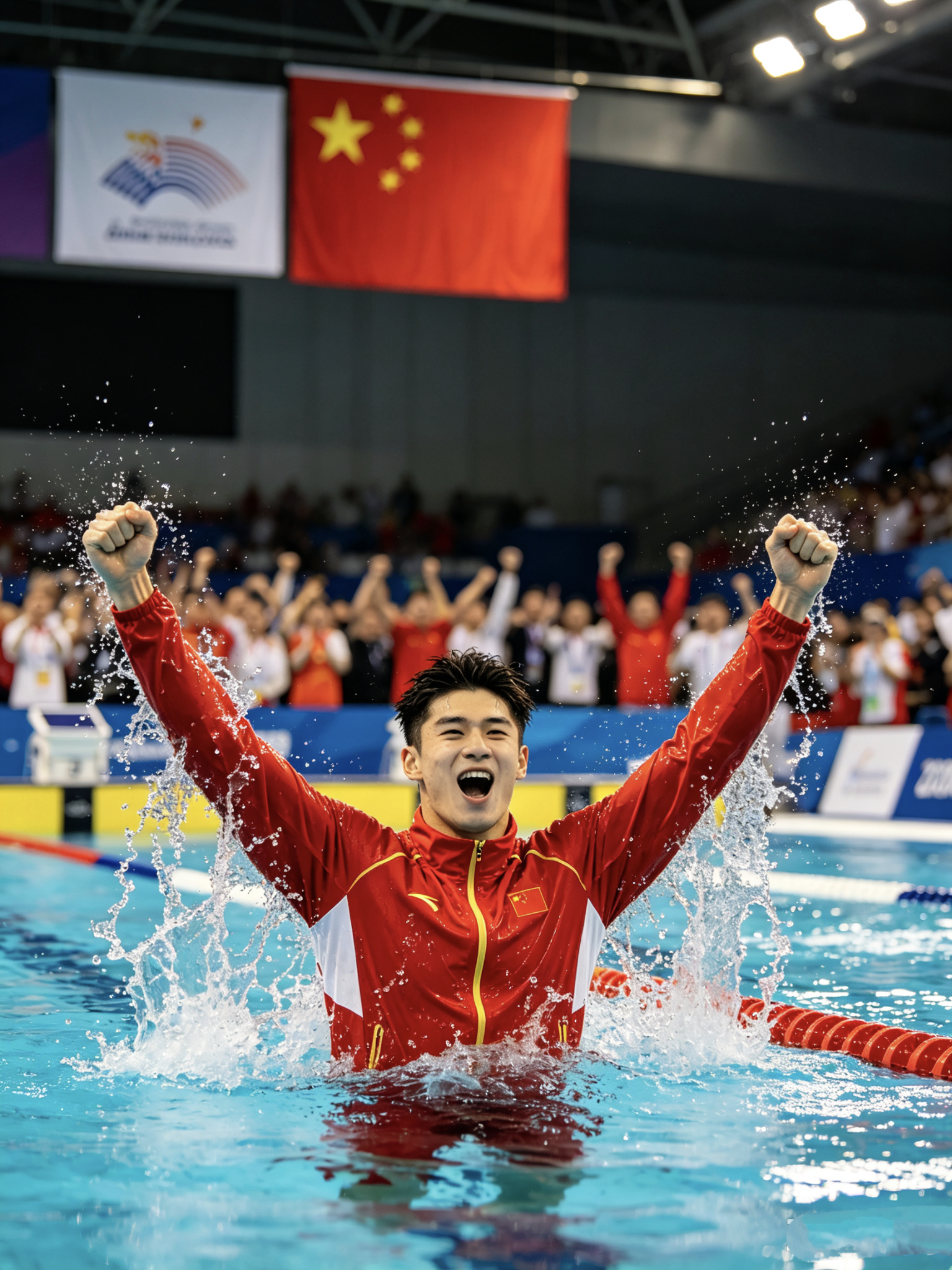 【0.04秒！潘展乐，成功卫冕！】
最后5米仍在奋力赶超，触壁的瞬间——47秒61！
今日下午，名古屋亚运会男子100米自由泳决赛赛场，中国选手潘展乐扛住韩国名将黄宣优全程的紧逼施压，在最后关头实现逆转摘金，顺利完成卫冕。这枚金牌，仅以0.04秒的优势赢过对手。
身为该项目的世界纪录保持者、奥运冠军