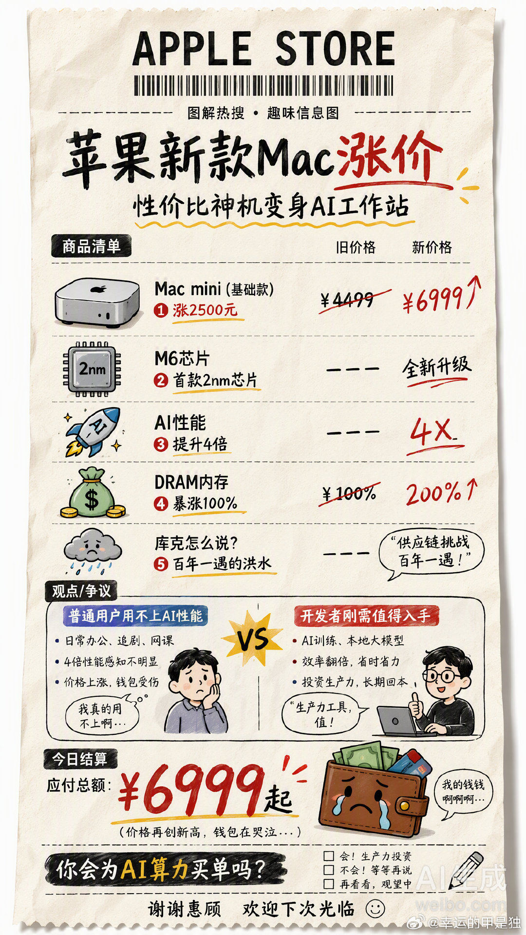 #苹果6款新品前瞻#
苹果将于9月10日举行秋季发布会，由新任CEO约翰·特努斯主持，此次苹果将打破近20年惯例仅推出iPhone 18 Pro系列、首款折叠屏iPhone Ultra等6款高端新品，其他的标准版机型将延期至明年春天。但是这波苹果涨价是必然。涨价了你还会买吗？我倒是想看看苹果的折叠屏 ​