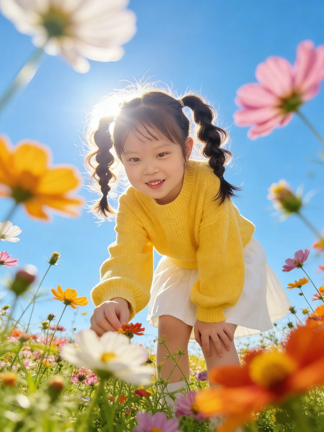 来，看，花海里的小女孩～🌼交换春天