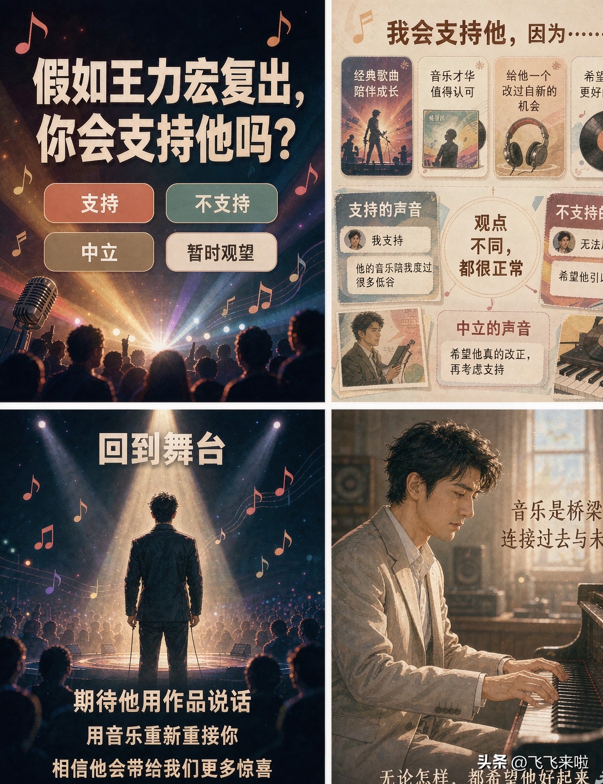假如王力宏复出，我会第一个举手支持

不是因为忘记，而是因为记得。

记得他在《唯一》里唱到沙哑的深情，记得《心中的日月》带我第一次梦回香格里拉，记得《改变自己》陪我在深夜里熬过高考倒计时。他是那种让你觉得“华语乐坛有他了不起”的人。

有人说，他犯了错，不该被原谅。

可我想问一句：我们谁没在人生