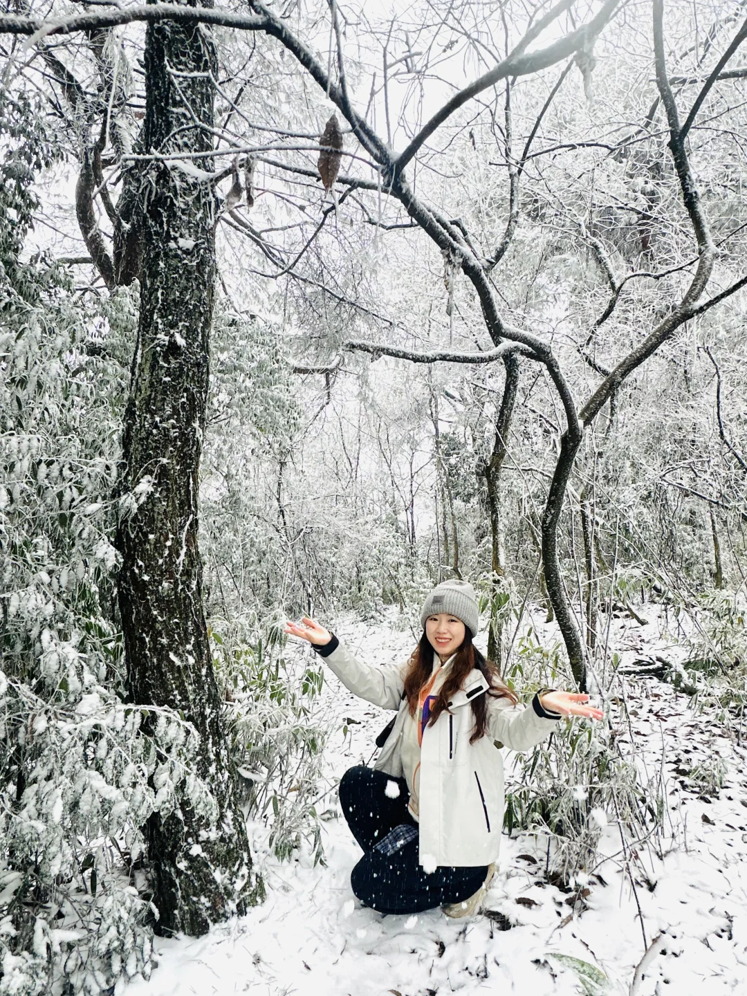 1月实拍❄️重庆1h看雪不堵车亲子徒步线路