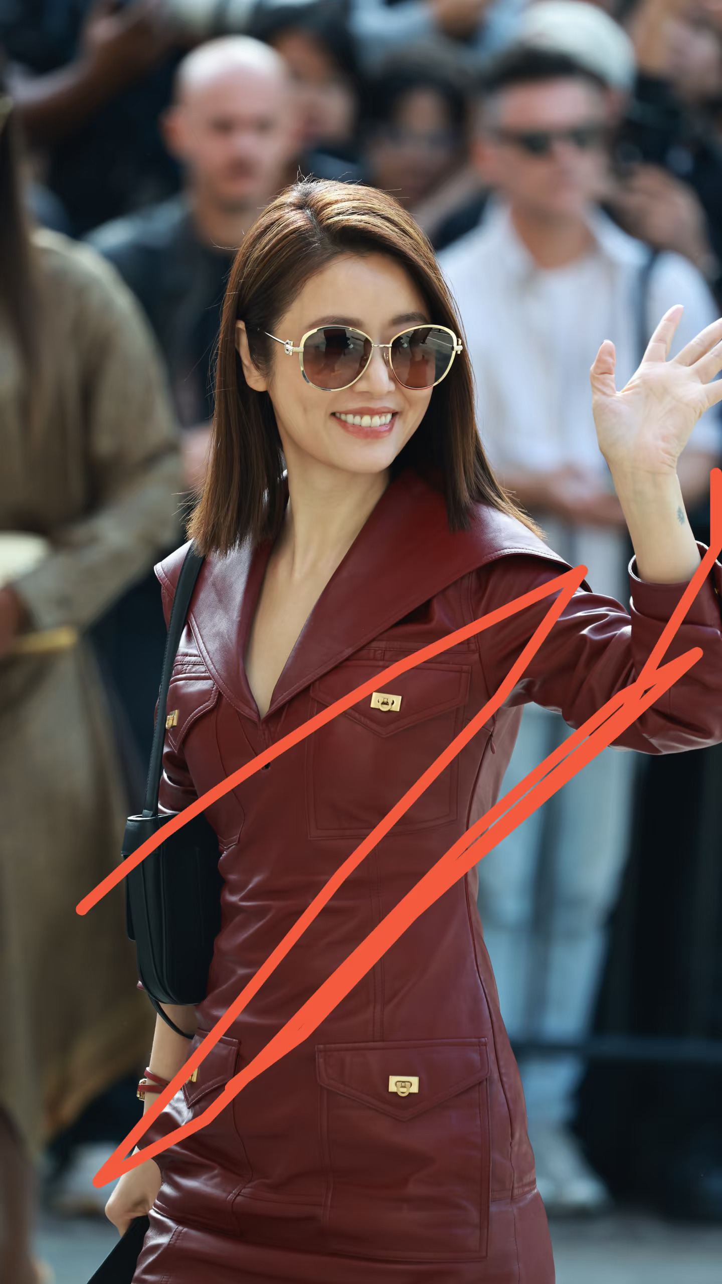 林心如 米兰时装周 状态真好