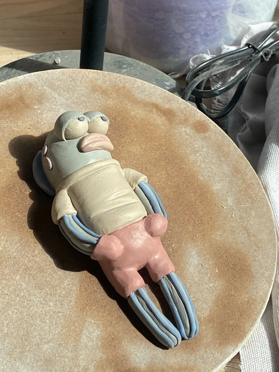 陶艺share🐟：比奇堡忧郁的死鱼（未烧版）