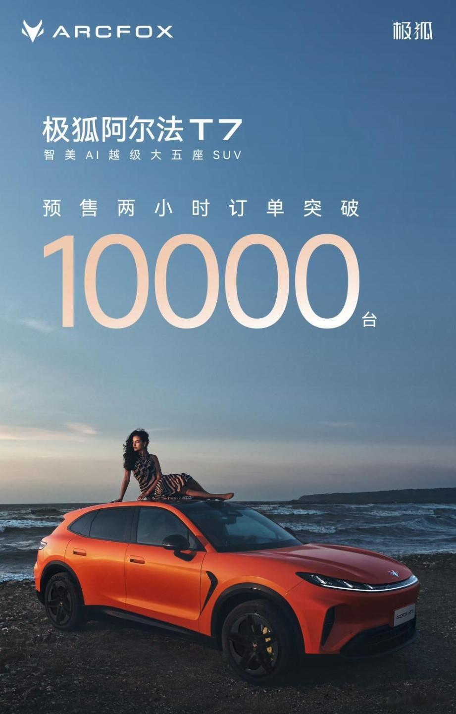 极狐阿尔法T7这个成绩，个人觉得还是不错的，主流配置的均价在15万元左右，搭载华为乾崑ADS智驾，颜值惊艳，内饰精致，很多越级配置都给到了，在这个价位上的竞争力还是很高的。
看看今年极狐的产品规划，问道V9激活了豪华MPV竞争，现在阿尔法T7让极狐有了中大型SUV，终于可以加入7系乱战了。这一步如 ​