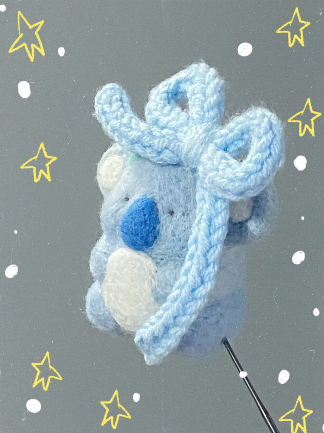 第一次扎蓝色小考拉🐨羊毛毡真的好上手🥺