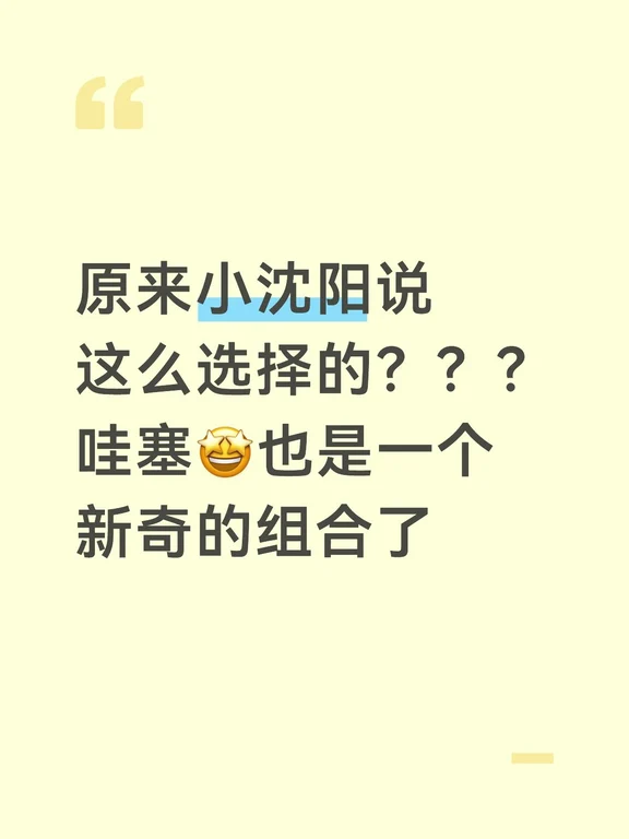 聊聊小沈阳四公选人