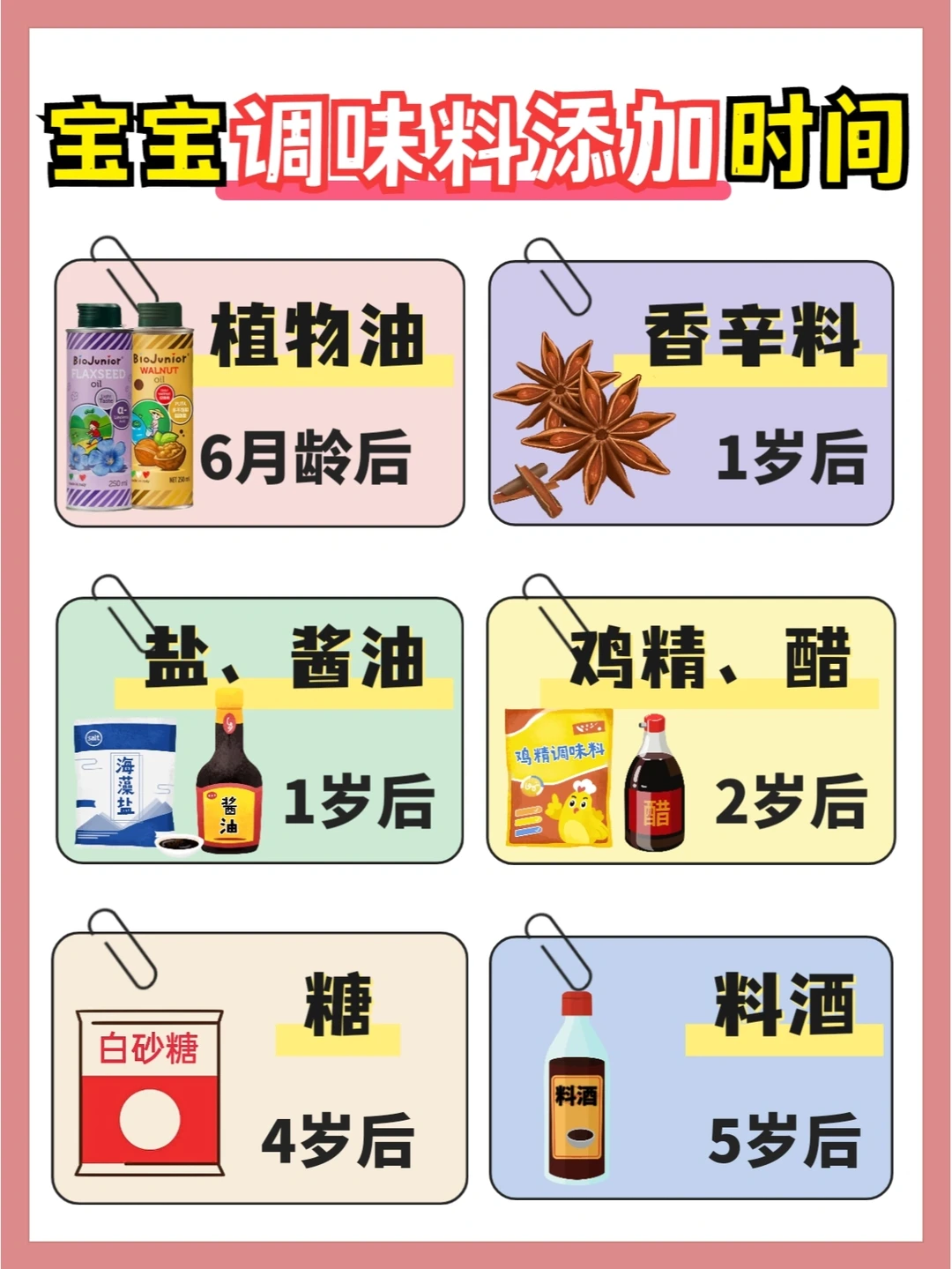 油|盐|酱|醋？宝宝几岁能在辅食里加调味料
