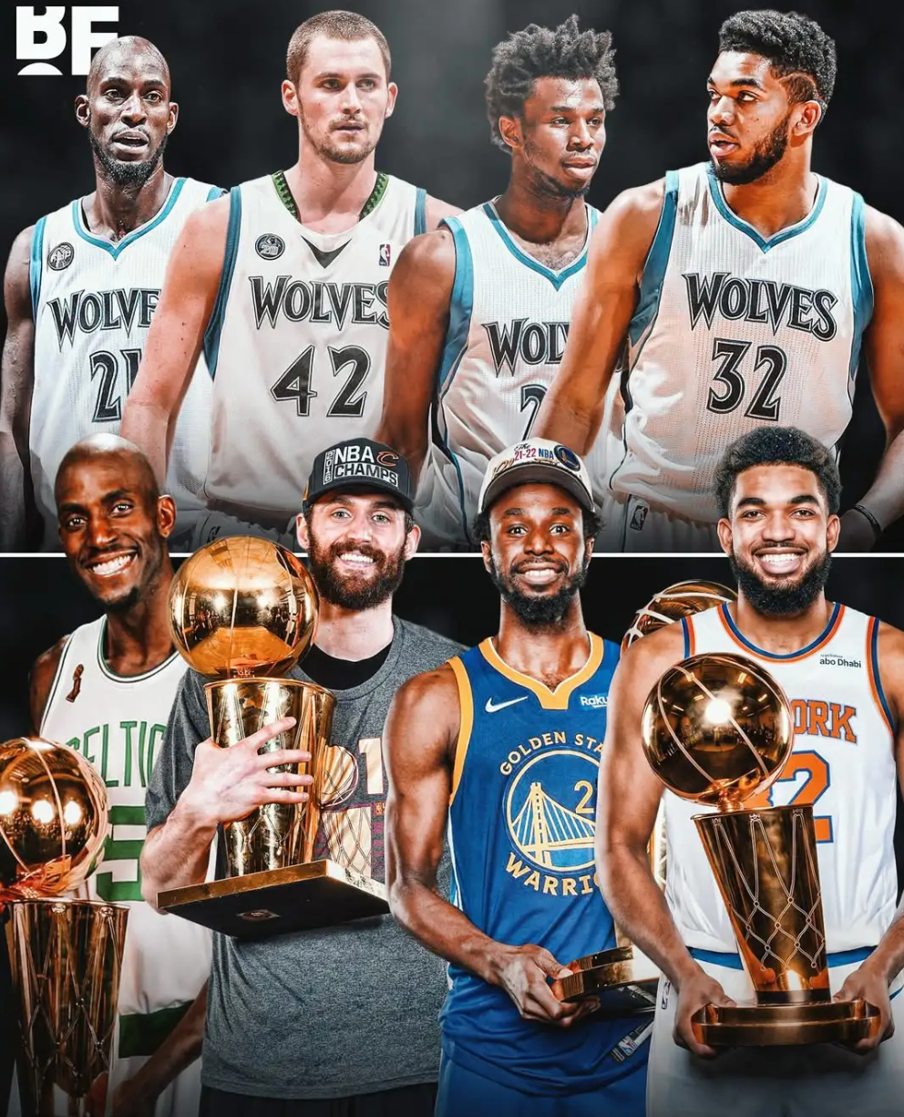 BF晒海报：加内特、乐福、威金斯、唐斯离开森林狼后皆夺冠  今日NBA...