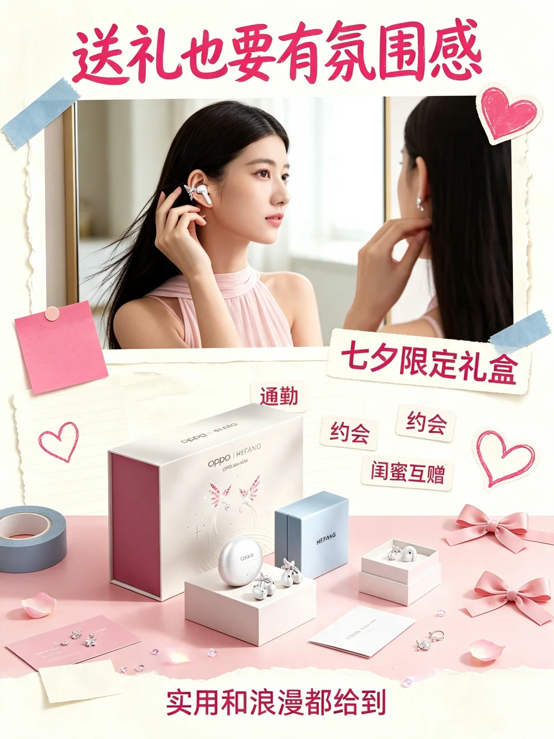 被这个七夕礼物美哭了OPPO×HeFang联名绝了