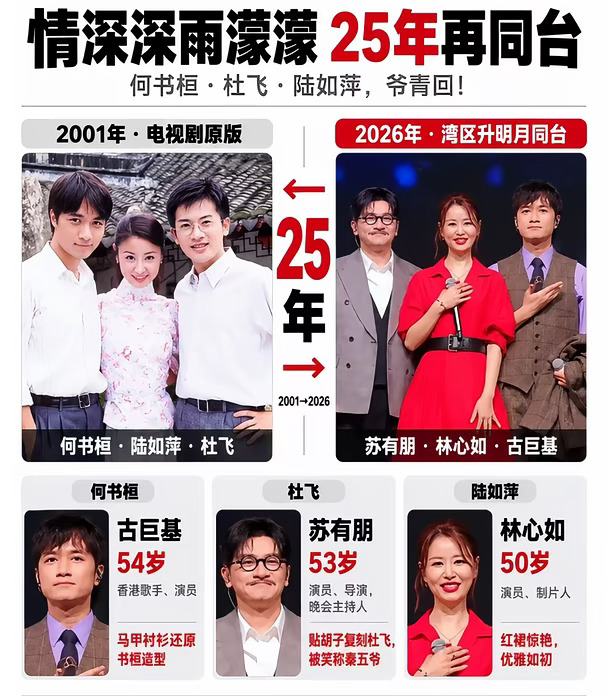25年书恒杜飞如萍再同台，谁的青春回来了。