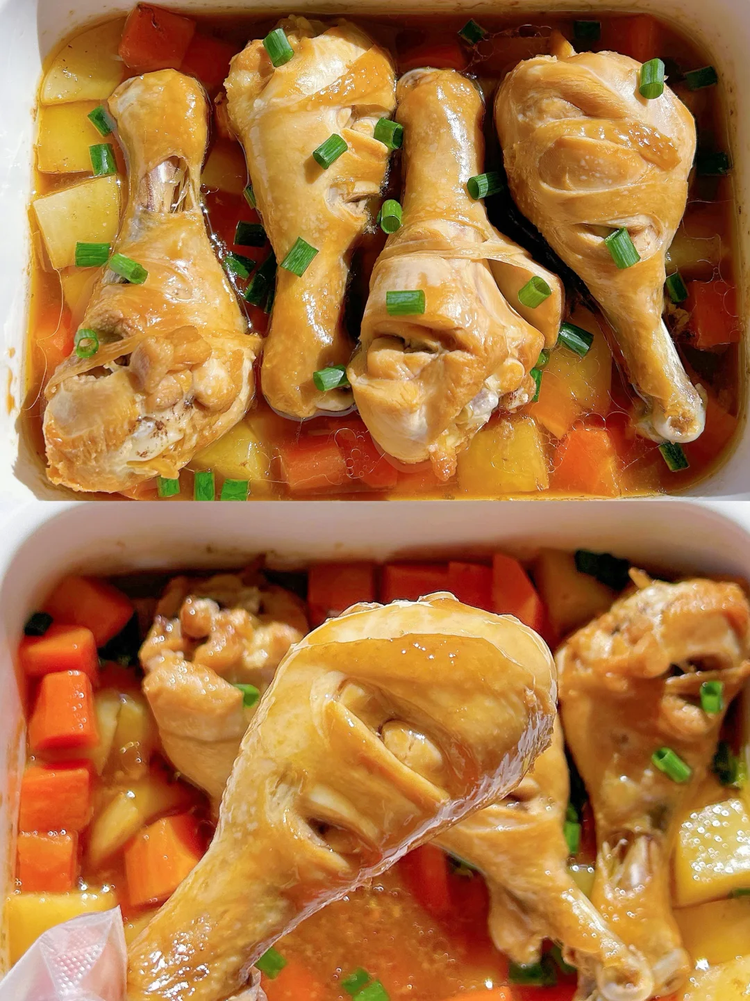 不加一滴水‼️清蒸鸡腿🍗，鲜嫩多汁巨好吃