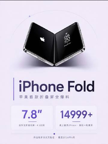 宝子们，苹果首款折叠iPhone Fold全套爆料给大伙捋明白了！<b...