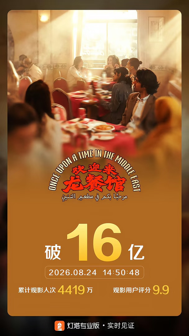 影片《欢迎来龙餐馆》票房突破16亿！
