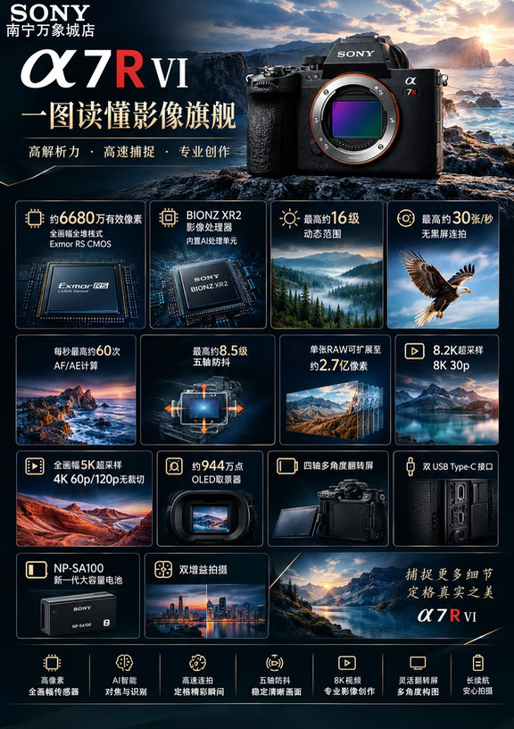 📸索尼A7R VI｜一图读懂影像旗舰✨