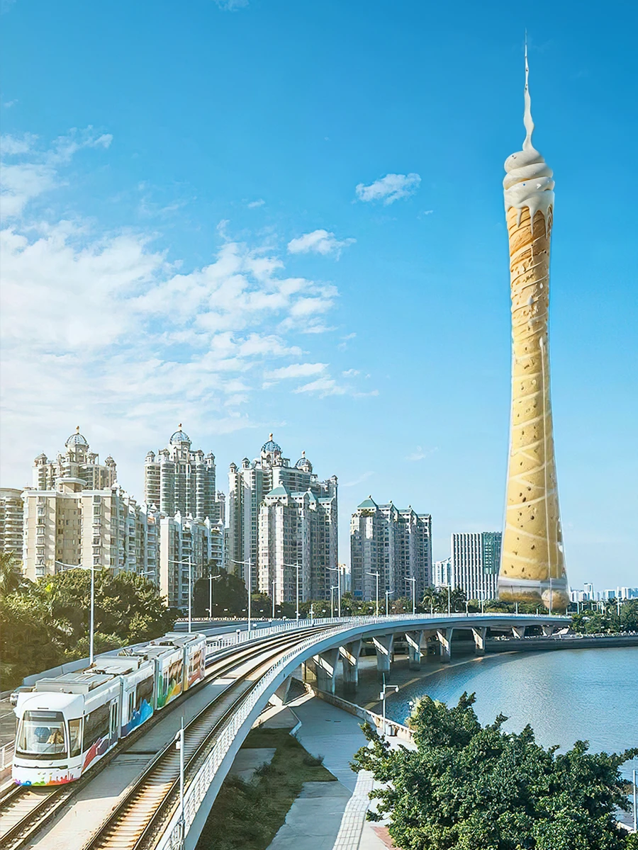 36度的广州请大家吃冰淇淋 城市地标雪糕🍦