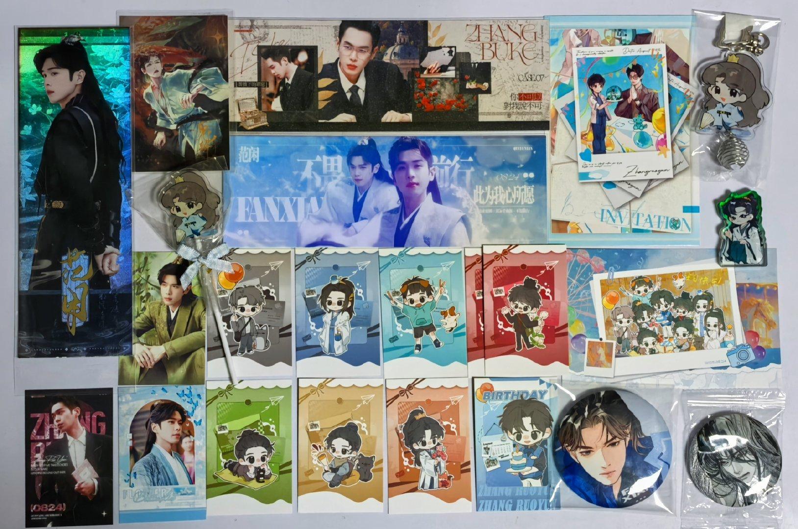 #昀昀谷场[超话]# 一图一出，49包邮
张若昀范闲制品 ​