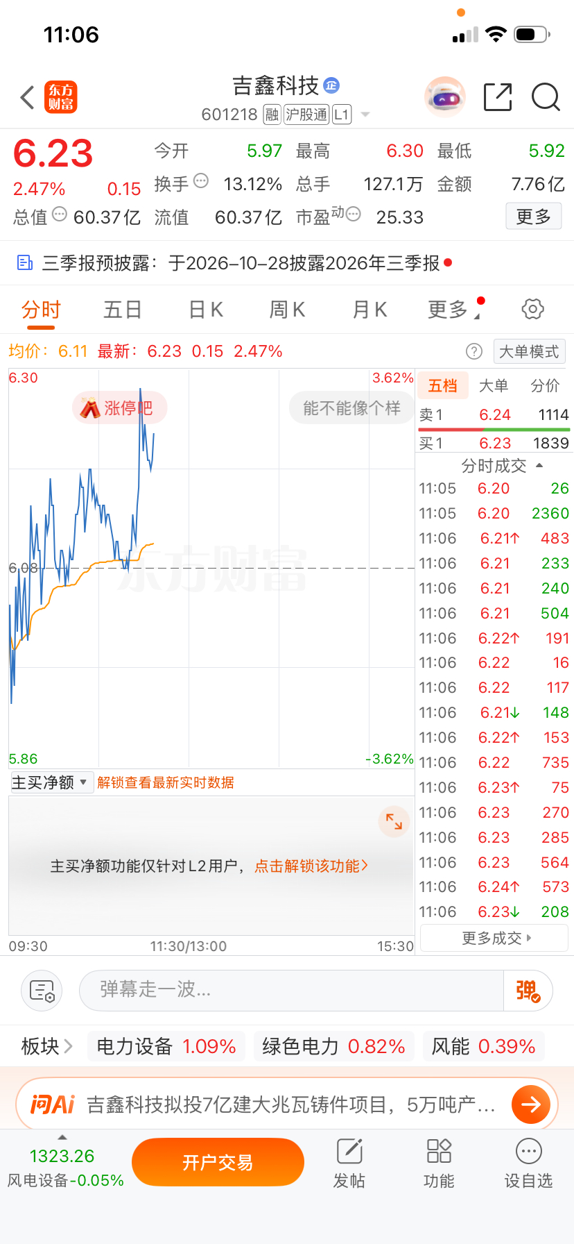 慢慢上行！只能这个行情有这样的走法算还行！不过我也是舍弃了！不留恋！整个大盘都走弱了！撤退也是对的，你们说呢[doge][doge][doge] ​​​