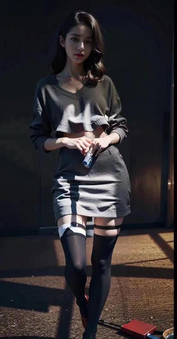 这位小姐姐穿着很时尚，搭配有特色。你第一眼看到了什么？