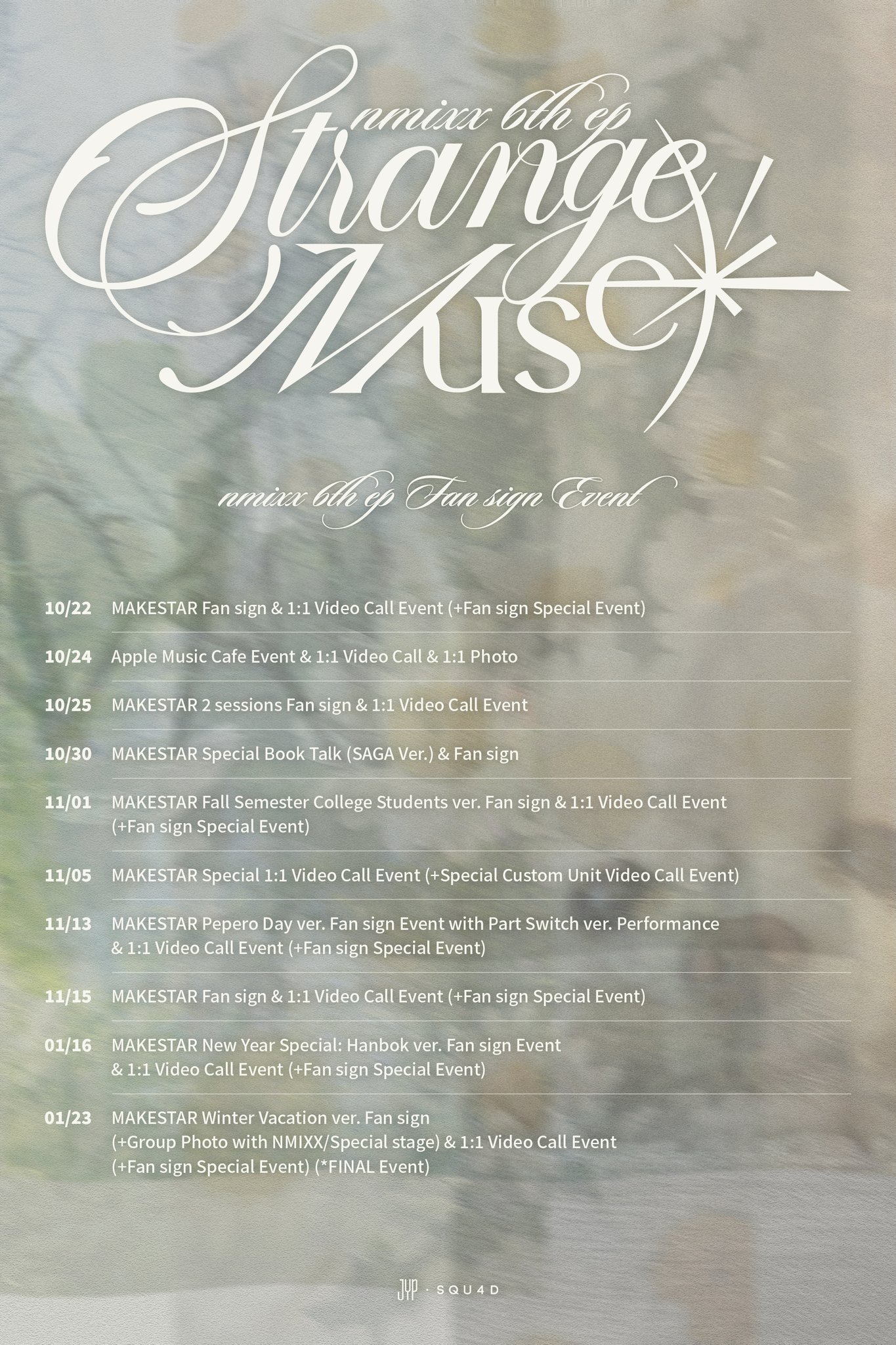 #LilyM[超话]#💐#lilym#❤️‍🔥#lilym1017生日快乐#
【260928】NMIXX_official更新Lily相关

[📢] NMIXX 6th EP "Strange Muse" Fan sign Event

Stay tuned for more updates🏹

🗳️生日版头投票
🥔挖挖土豆ccl
🍑Limomi领养 ​
