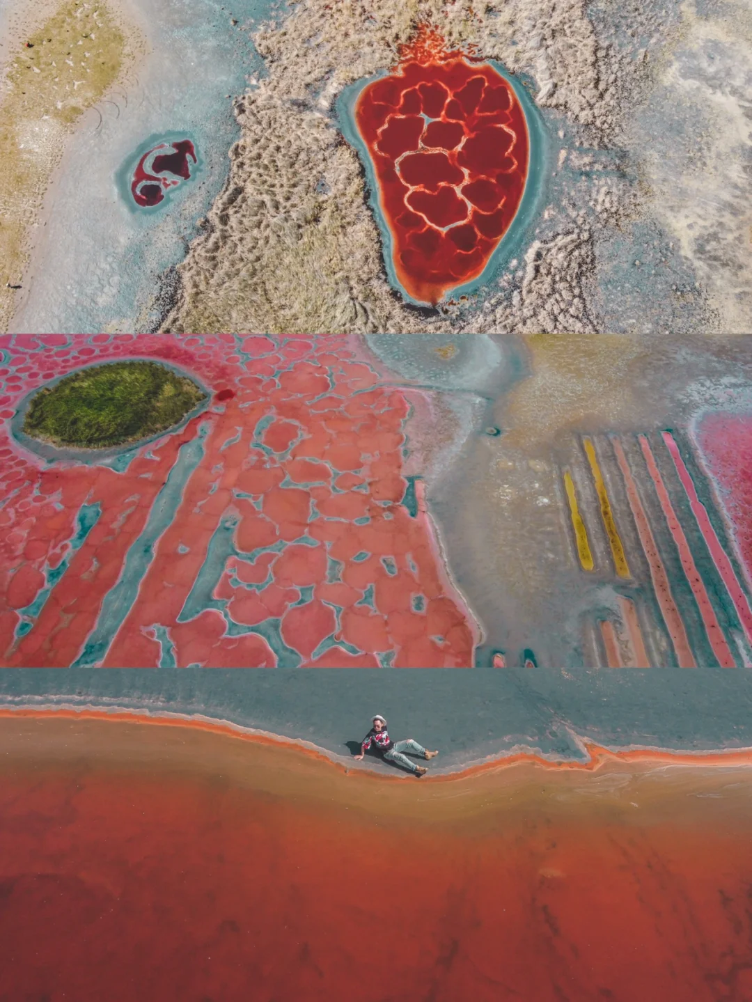 🌍地球的心💓粉红的🐫湖，我看见蕞浪漫的湖