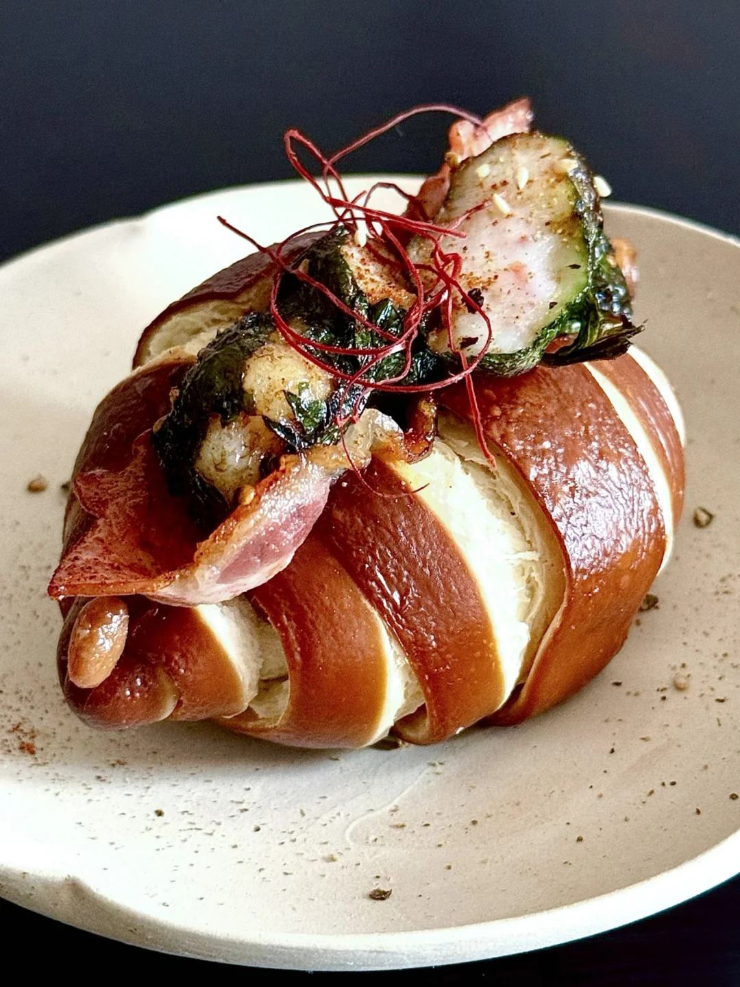 Rustique早餐｜紫苏虾滑纳豆三明治｜鲜美上头