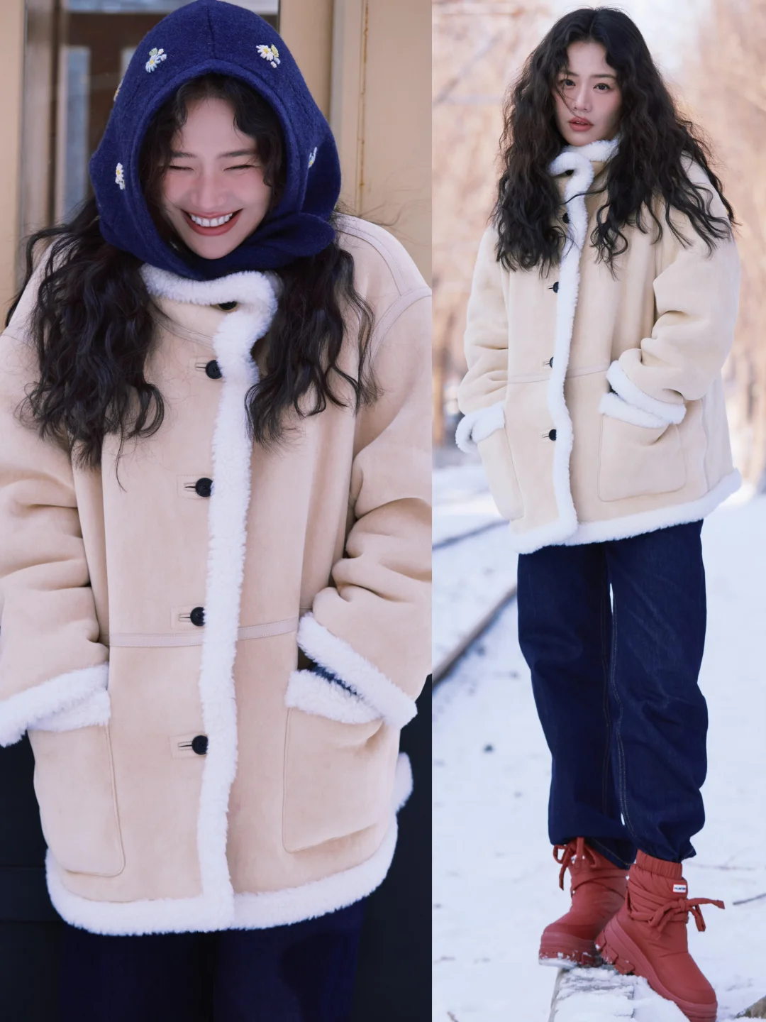 雪天出神图！马思纯美成啥样啦