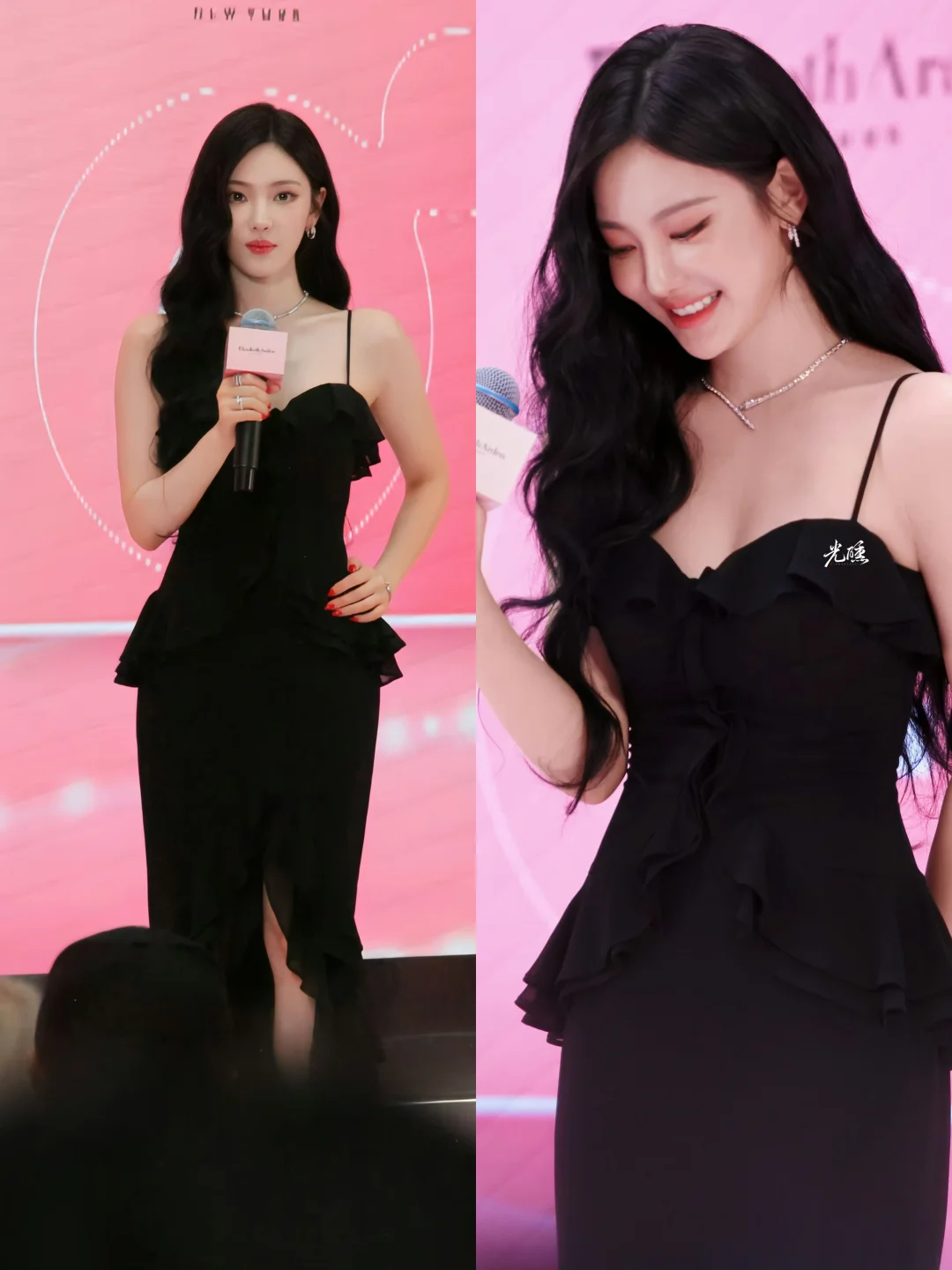 宁艺卓北京站台黑色裙子有人喜欢吗