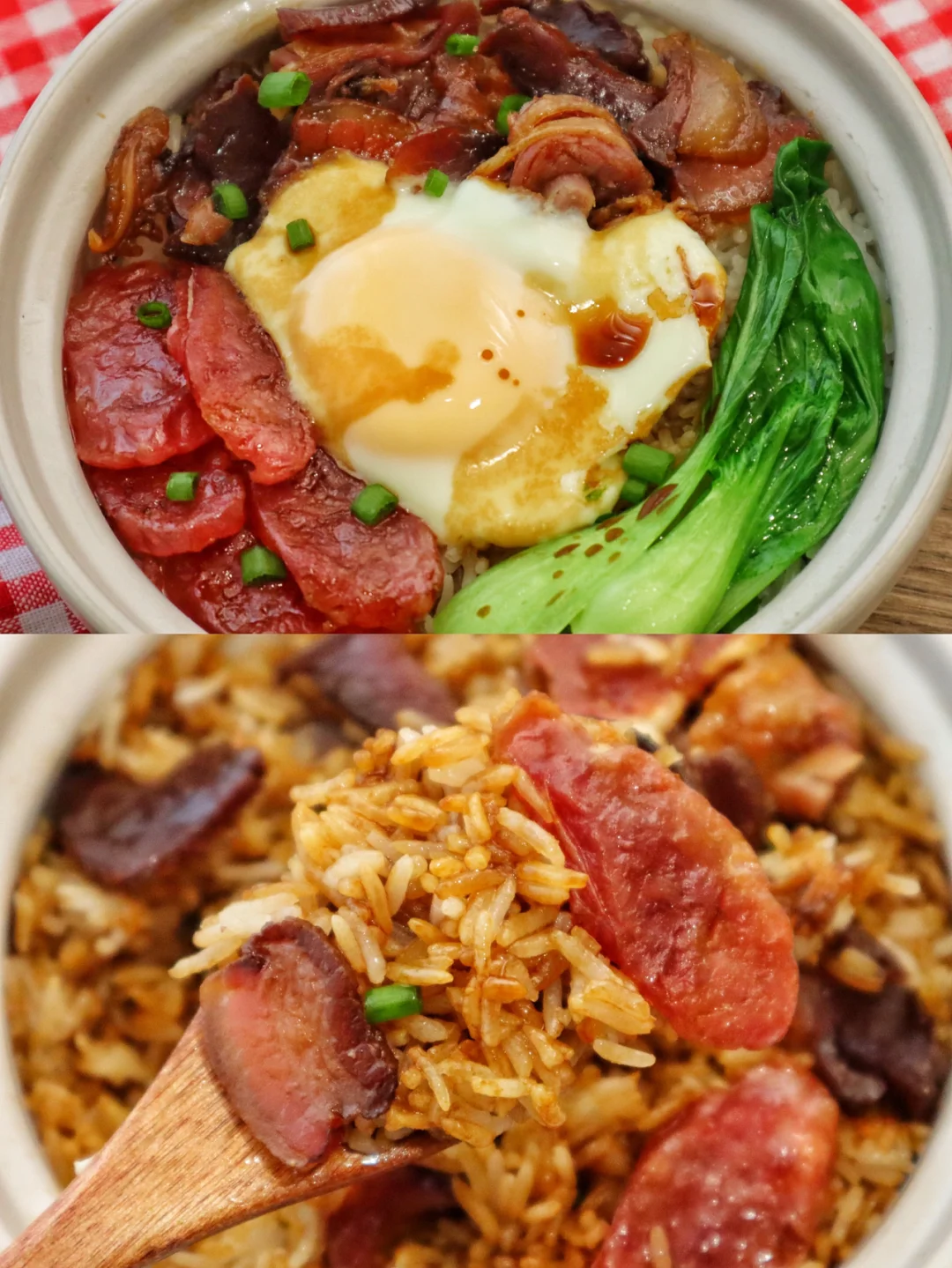 一口入魂的三拼腊味煲仔饭‼️喷香还有脆锅巴