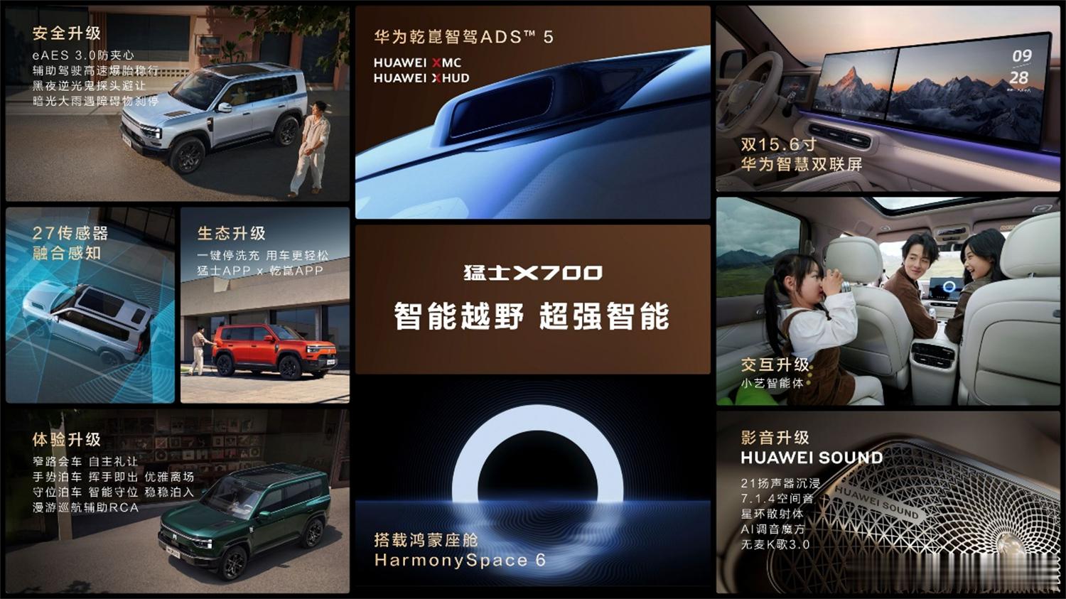 #24.98万起可城可野 娜扎抢当001号车主的猛士X700来了#

9月28日，猛士汽车在杭州举办的新品发布会上，原本作为“产品验收官”到场的演员娜扎，体验完新车后当场下单，成了全新猛士X700的001号车主。

作为猛士与华为乾崑战略合作2.0的首款重磅车型，猛士X700定位豪华智慧全地形SUV的方盒子预售价仅24. ​