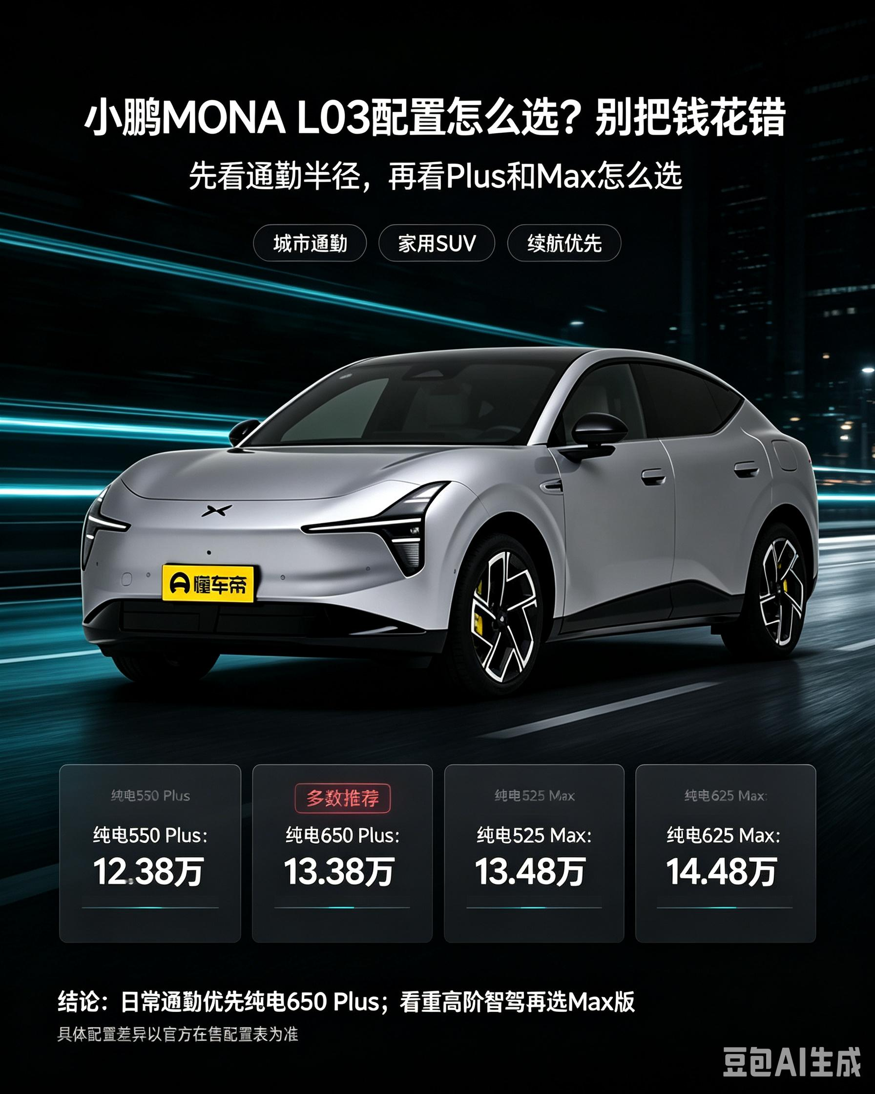 小鹏MONA L03选购心得