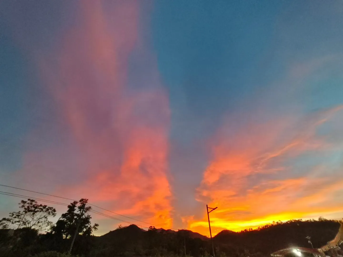 广州番禺，绝美晚霞[比心]