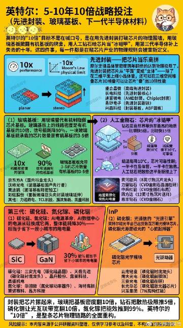 周末英特尔CEO陈立武访谈表示，接下来的突破方向，在于先进封装技术和半...