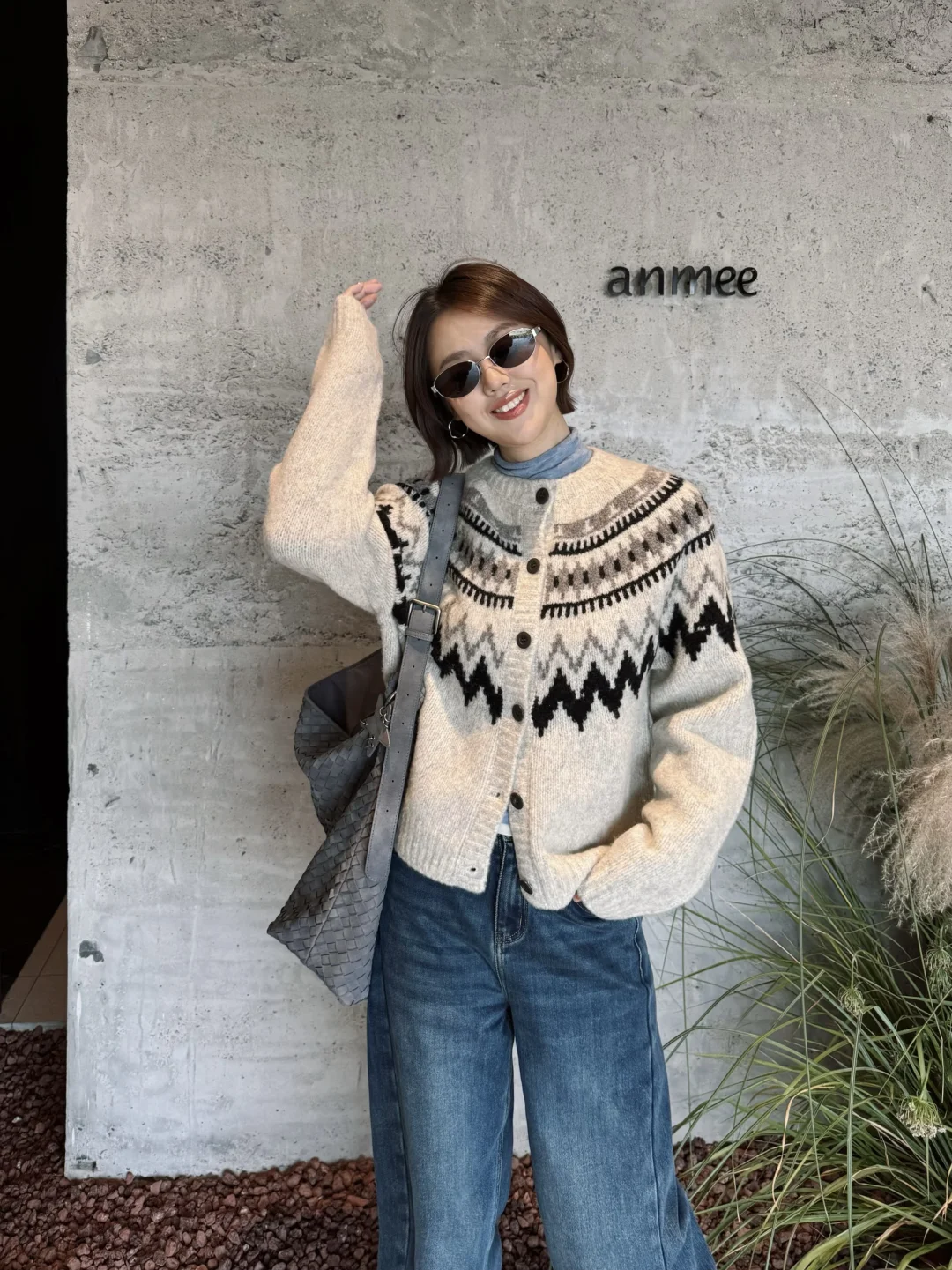 剪上瘾的短发和费尔岛毛衣绝配🧶