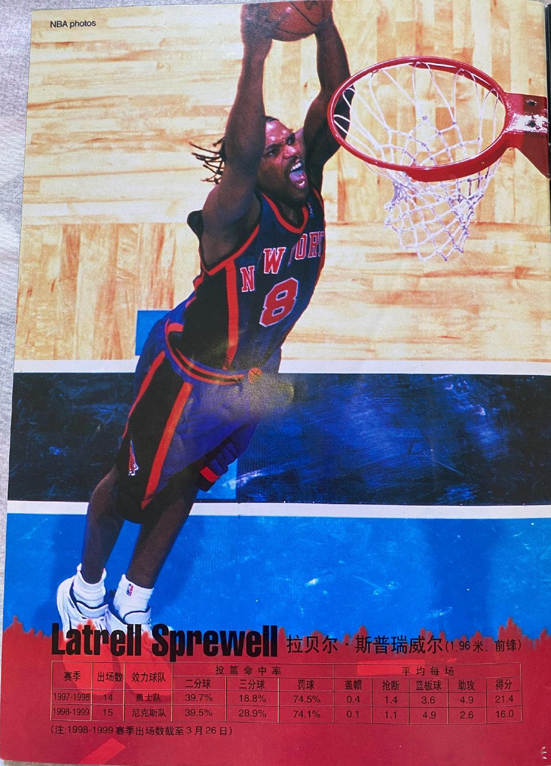#洞长的开卷有翼# NBA球员考古：“狂人”拉贝尔斯普瑞威尔（纽约尼克斯队）🗽🏀 ​