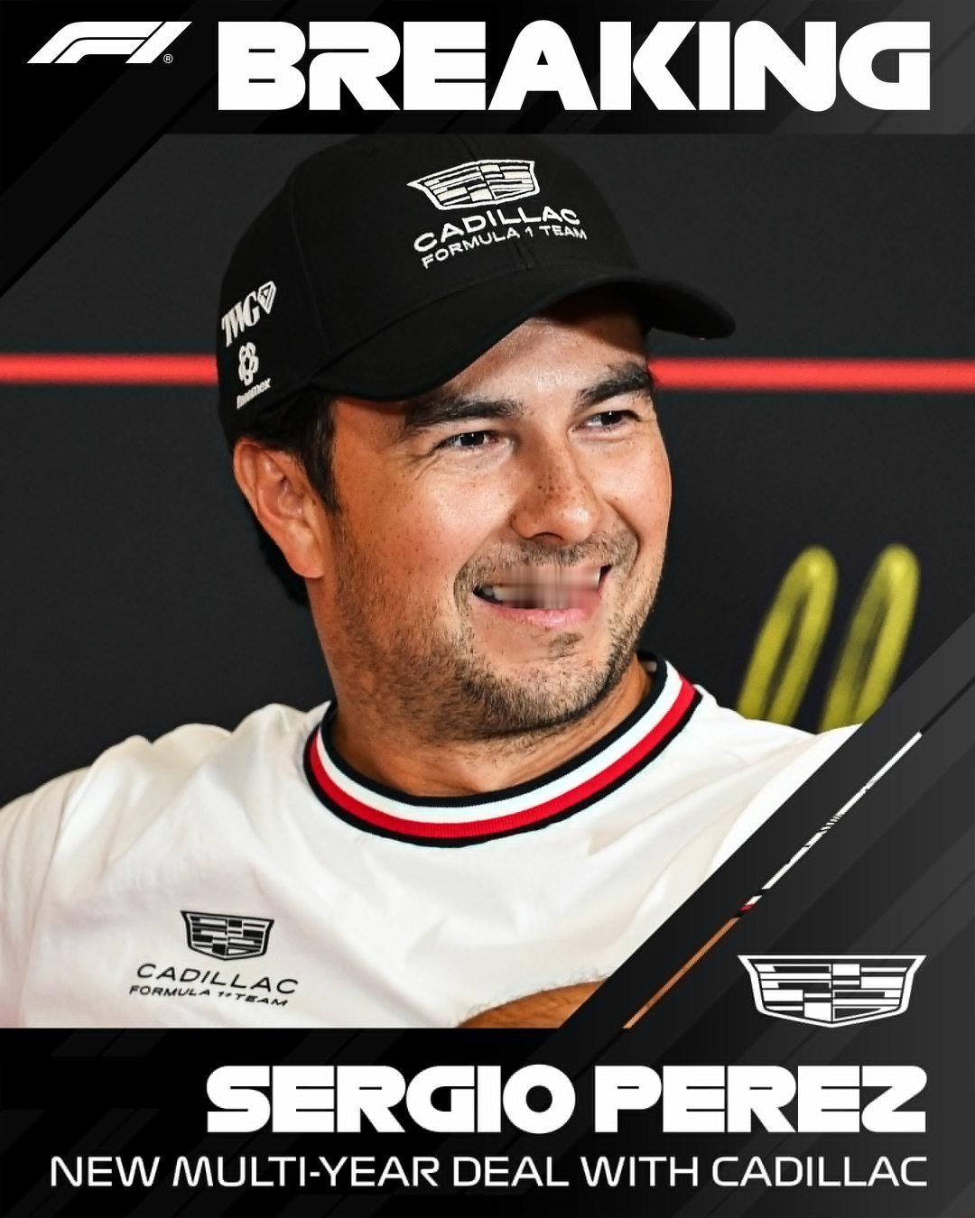 官方：佩雷兹和凯迪拉克车队续约至2029年！

#F1[超话]##2026F1墨西哥城大奖赛# ​