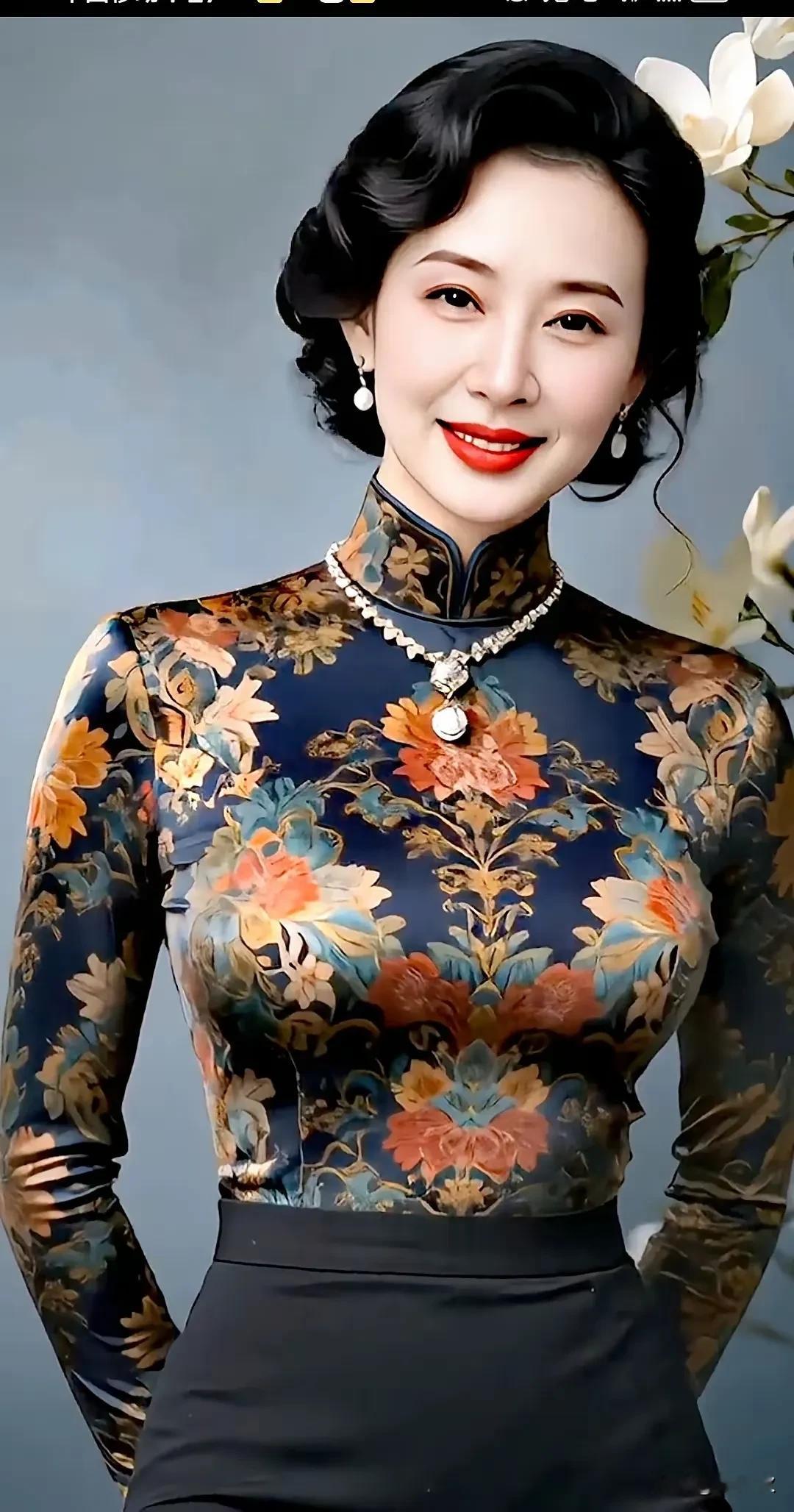 旗袍美女，优雅端庄 风姿绰约，眉清目秀 花容月貌，仪态万方 眉似春山寒...