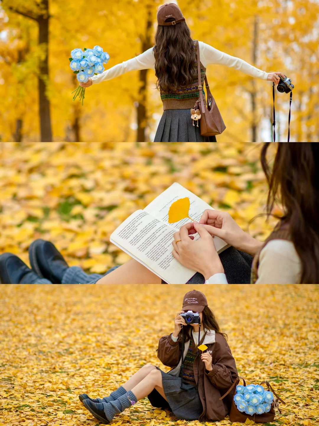 秋冬公园落叶电影感拍照|附滤镜调色教程