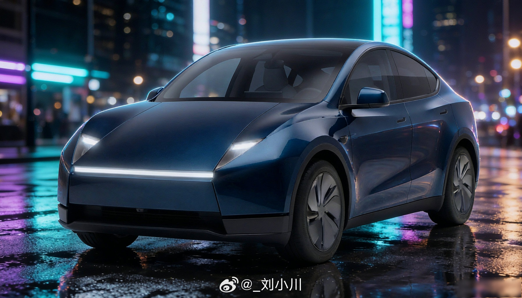 #全新一代特斯拉Model Y渲染图# 
我做了一组全新一代特斯拉Model Y渲染图，用Roadster 2的设计语言，大家说好不好看[举手] ​