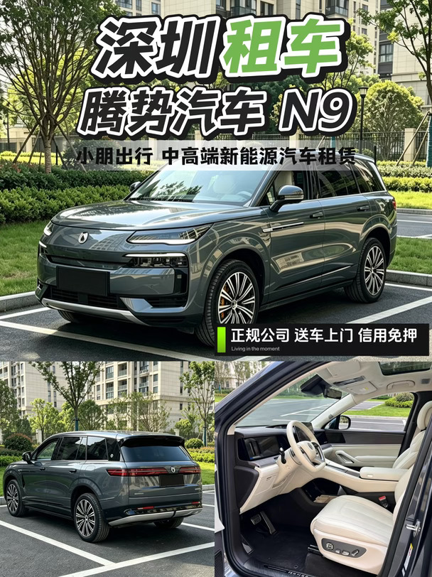 在深圳租到腾势 N9✨家用商务 又飒又舒适！