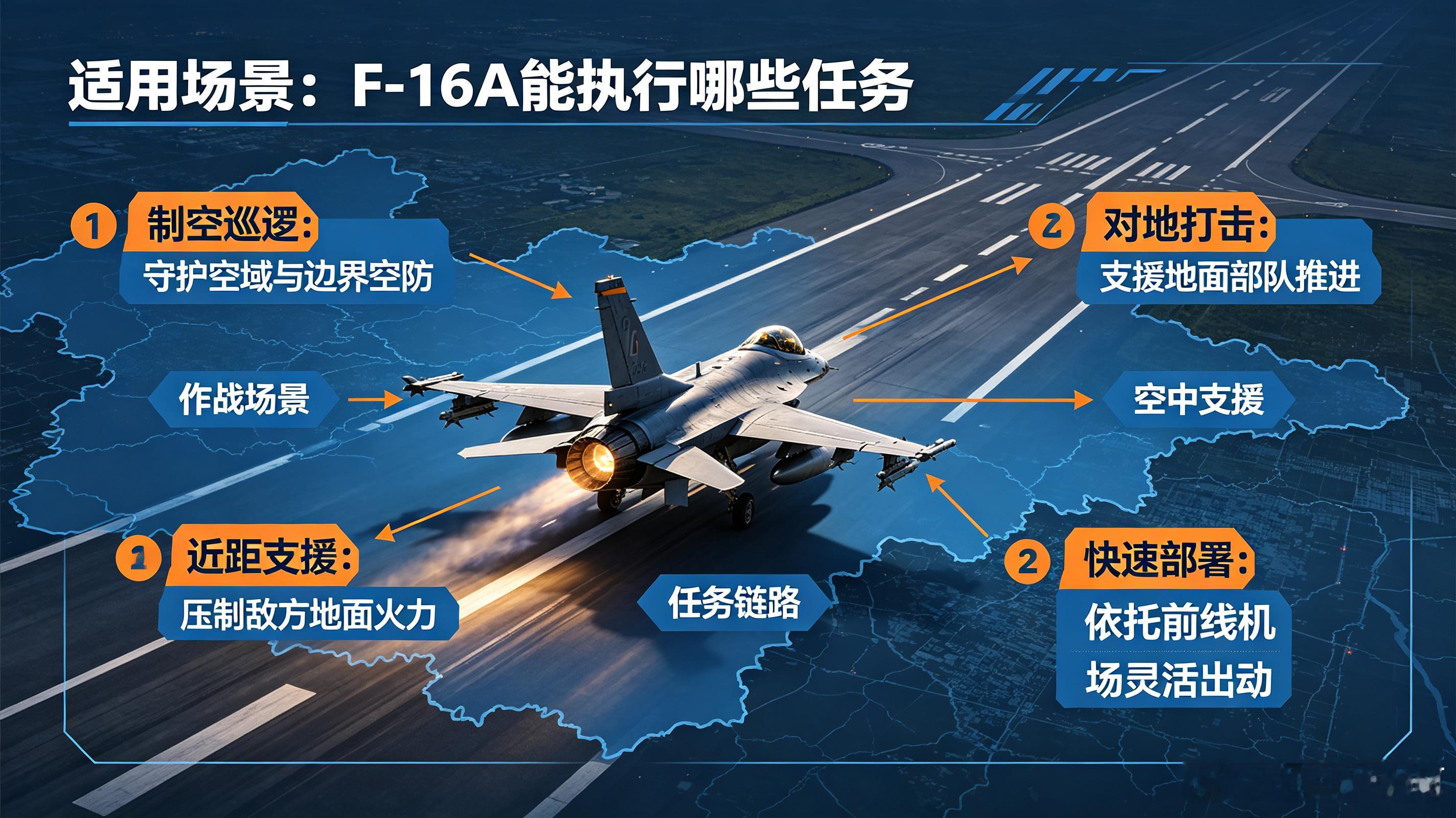 F-16A是巴基斯坦空军早年引进的轻型多用途战机，长期作为巴方空中主力之一，在区域空中对抗中占据重要位置。该机型为早期批次单发轻型战斗机，主打制空作战，依靠优秀推重比带来灵活的近距离缠斗能力。

气动采用经典翼身融合设计，搭配普惠F100涡扇发动机，低空机动性能突出。基础版本航电相对简易， ​