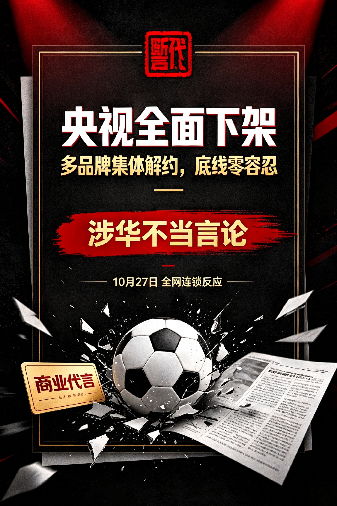 一夜清零！多品牌集体解约，央视全线下架，姆巴佩彻底失去中国市场
 
足坛最荒唐的翻车，来得猝不及防！
 
谁也想不到，刚刚在赛场绝杀封神、登顶热度巅峰的姆巴佩，
仅仅24小时，就亲手将自己的中国市场彻底葬送。
 
整件事始末，全程清晰、有理有据。
 
10月26日，皇马球星姆巴佩在赛后采访中公开发表