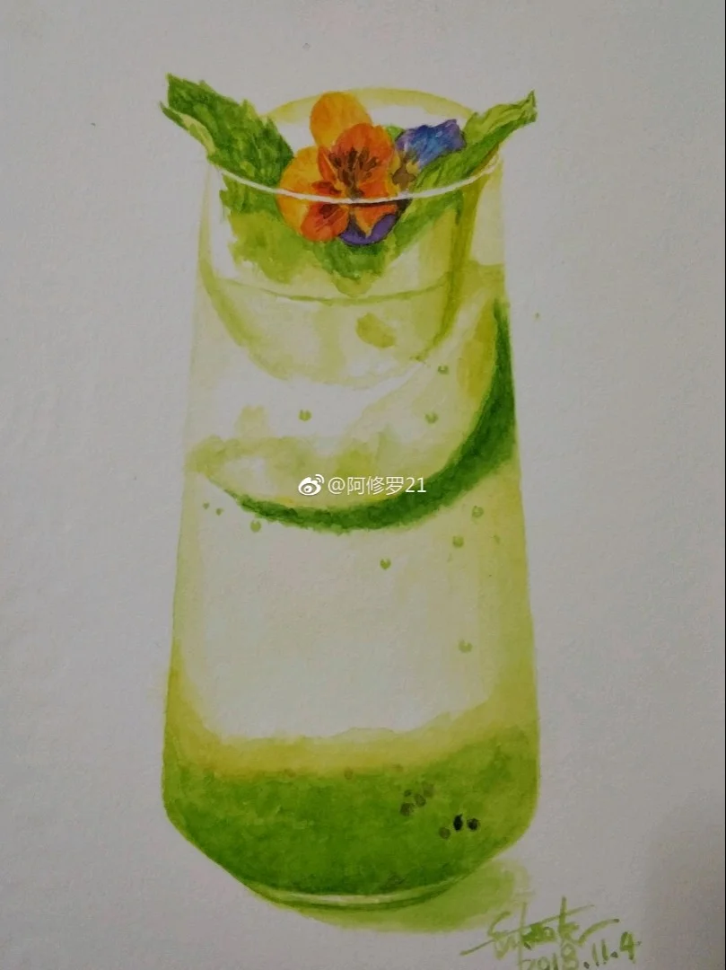 某甜品店的芦荟猕猴桃气泡水