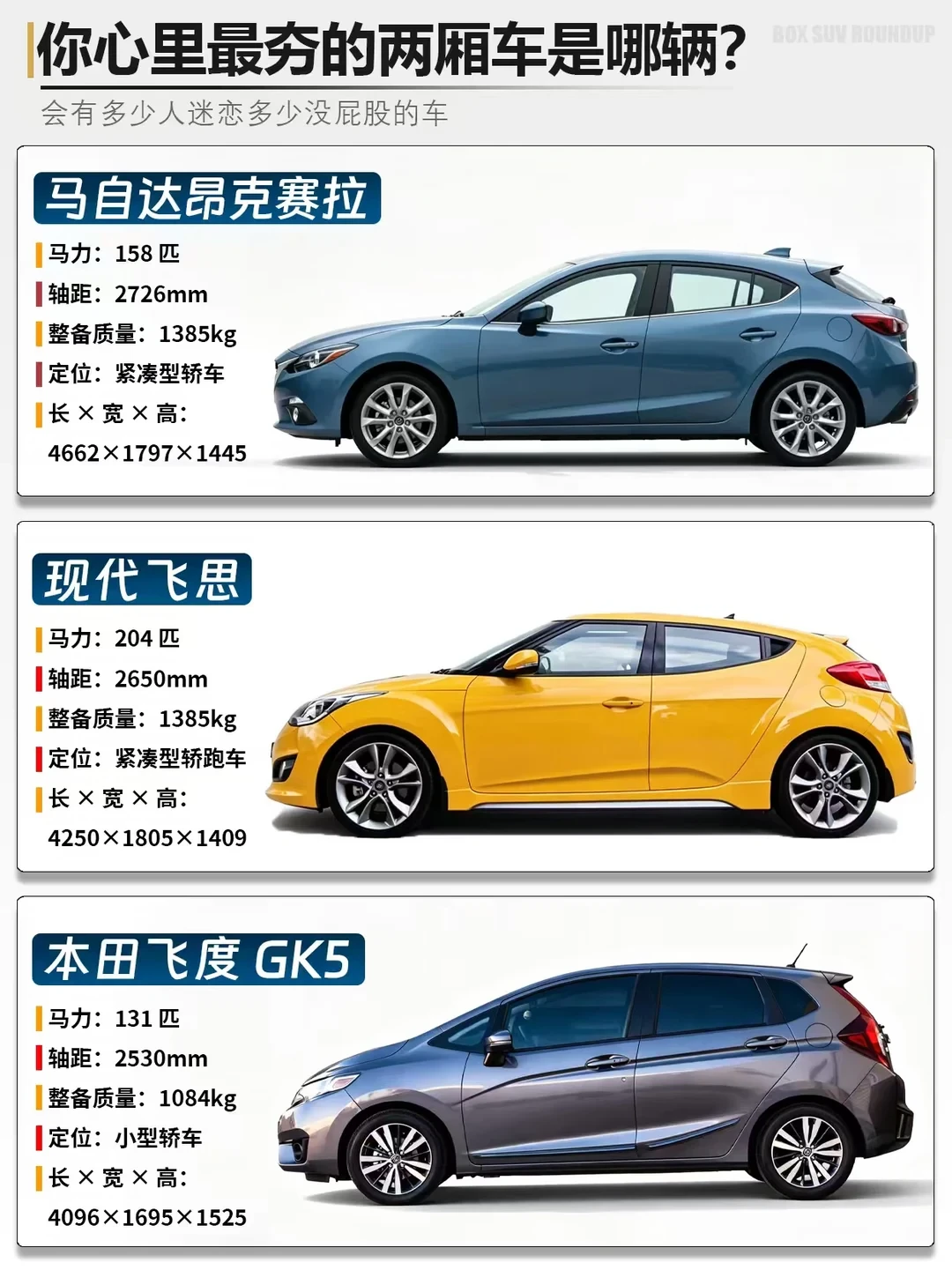 经典两厢性能车盘点，谁才是真神？