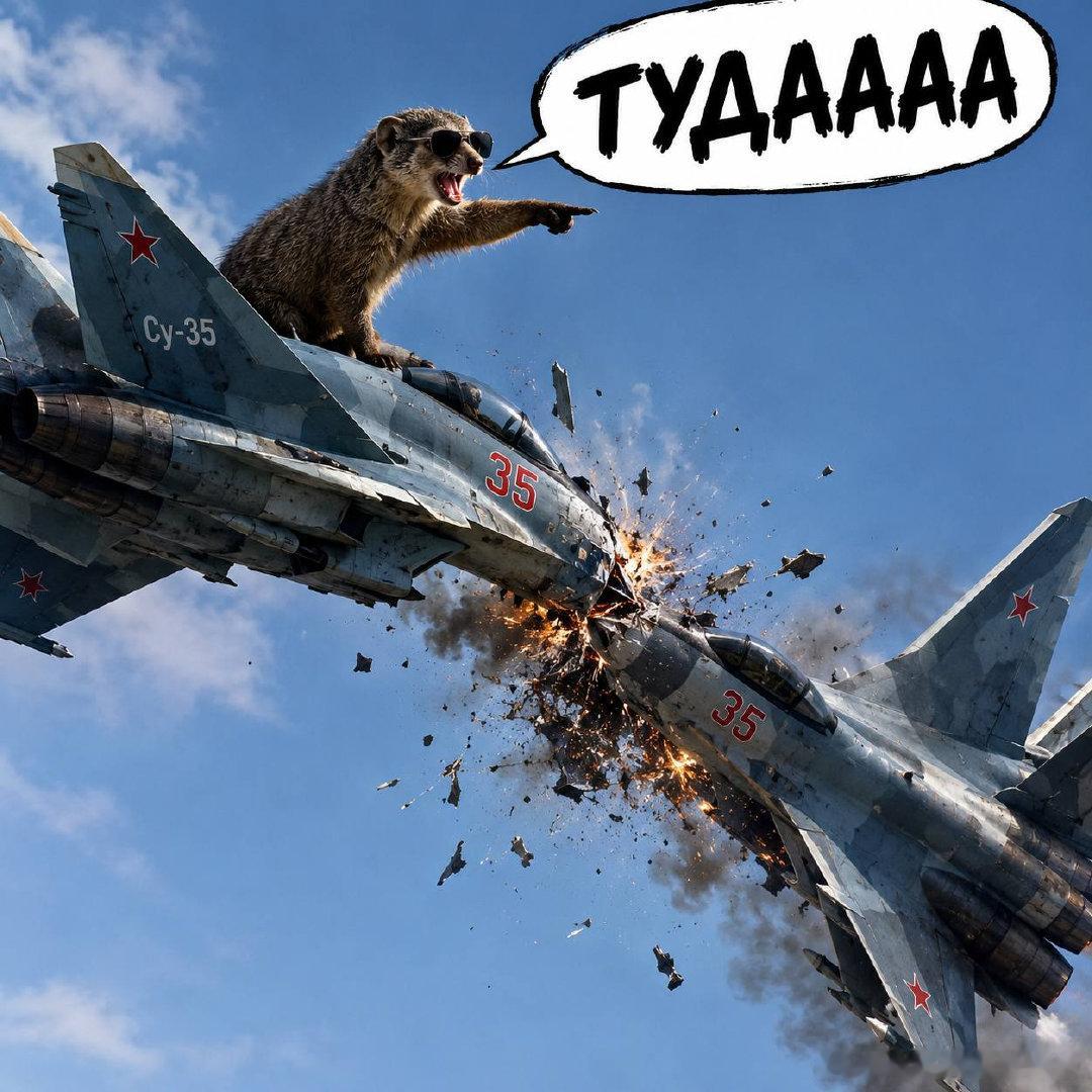 突发
俄方fighterbomber独家：在库尔斯克州（курской области），两架苏-35С（Су-35С）战斗机发生相撞。
原因正在调查中。

配图2是乌克兰频道转发时做的粗糙的AI图[允悲]
#烽火问鼎计划##俄乌局势新进展# ​​​​