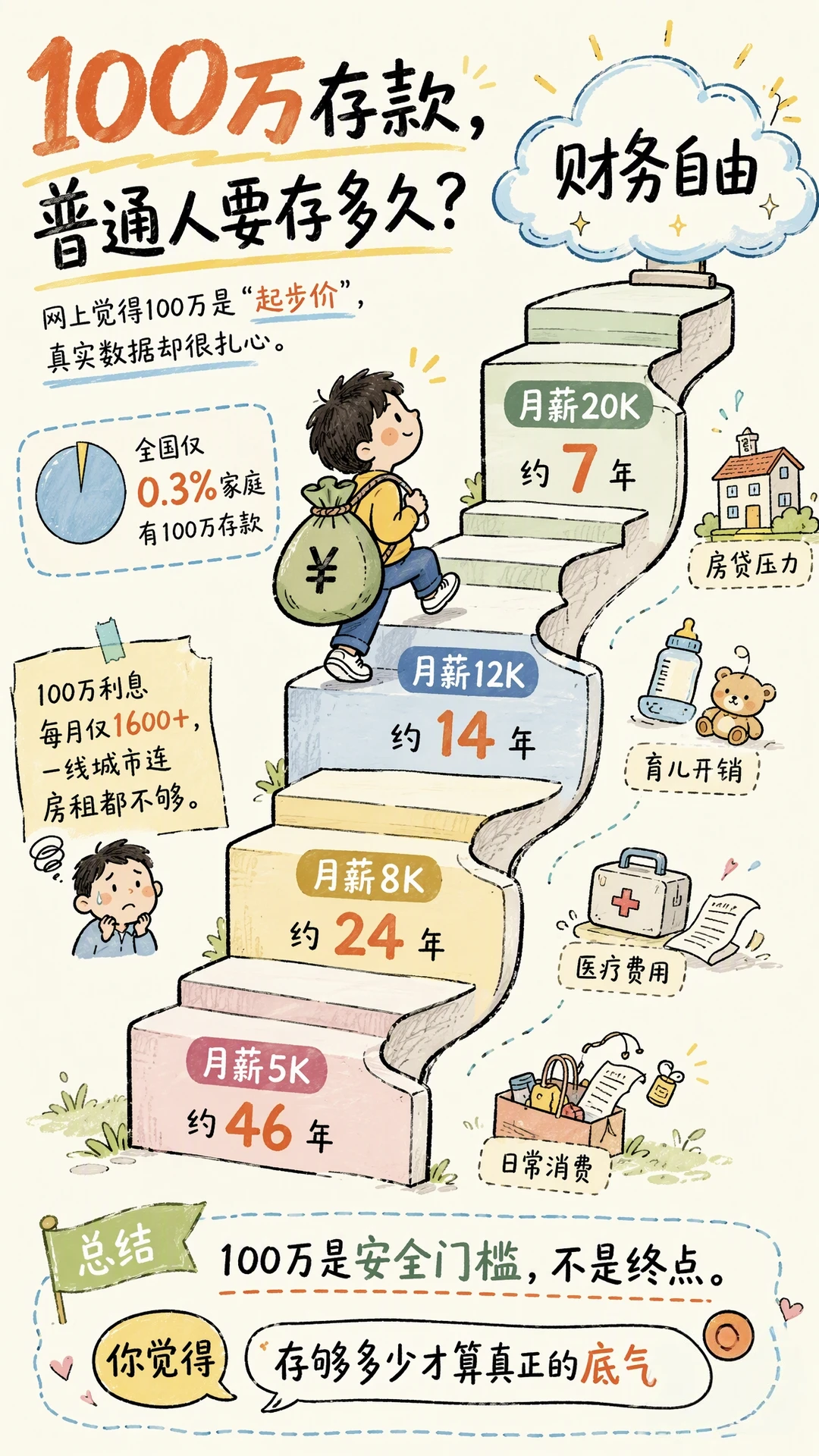 存够100万需要多久？