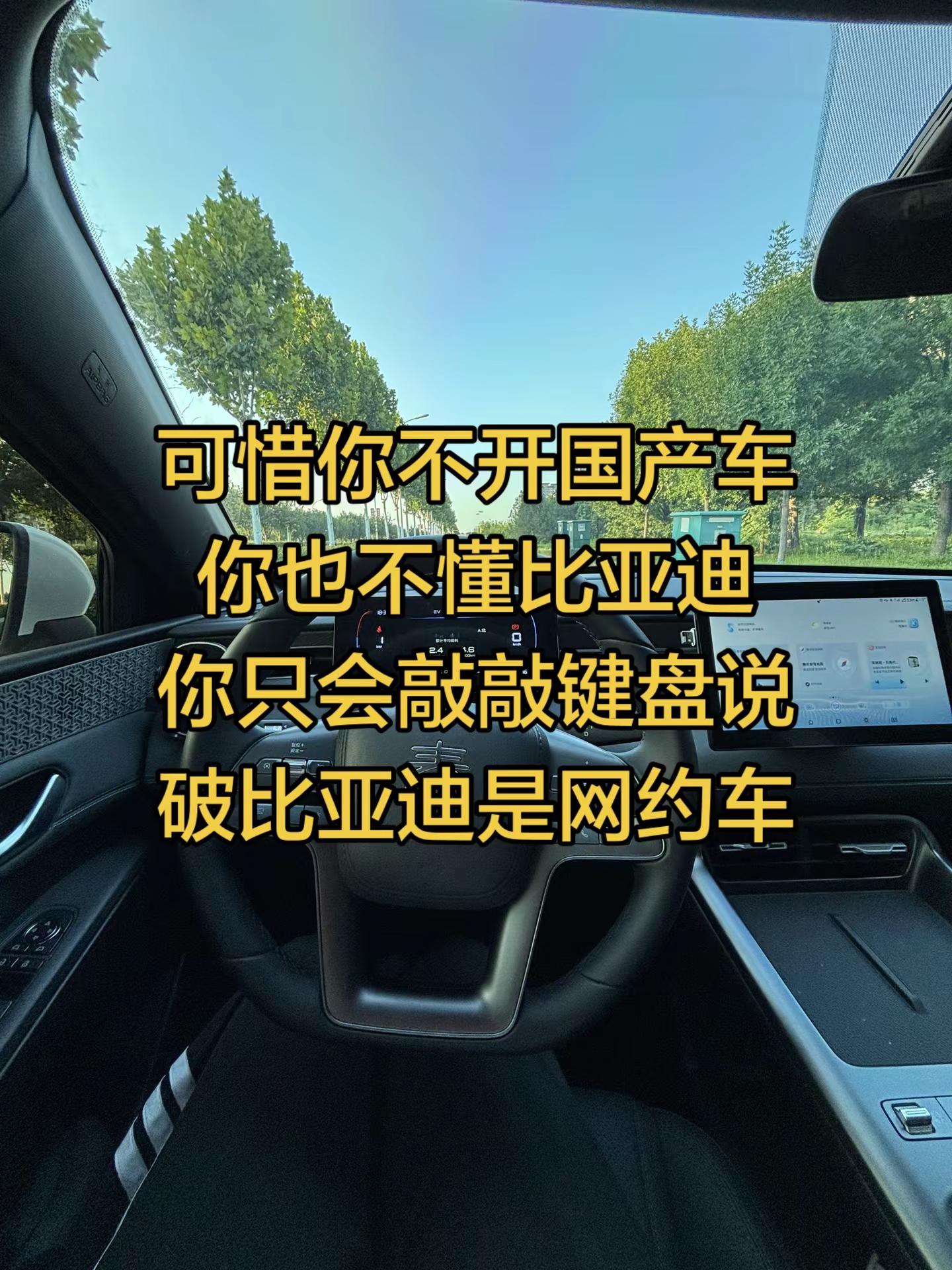 可惜你不开国产车，你也不懂比亚迪，你只会敲敲键盘说破比亚迪都是网约车比亚迪 电车 车