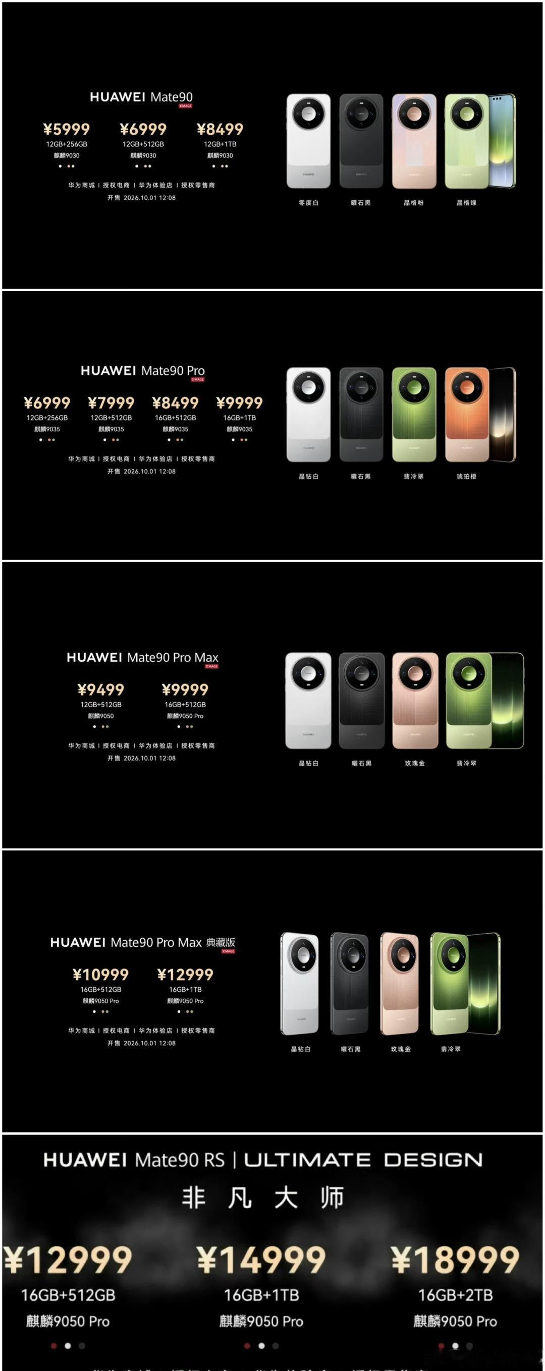 #华为Mate90价格#华为Mate90系列价格出来了，从5999覆盖到18999，大家感觉如何？ ​