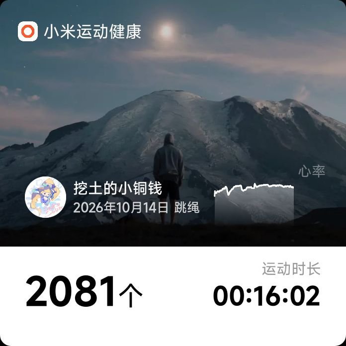 #雷军[超话]##跟着雷总去健身# 第二百二十二次[赢牛奶][赢牛奶][赢牛奶]
#跳绳打卡# 第95次[打call][打call][打call]
今年第52次[努力][努力][努力] ​​[开学季][开学季][开学季] ​