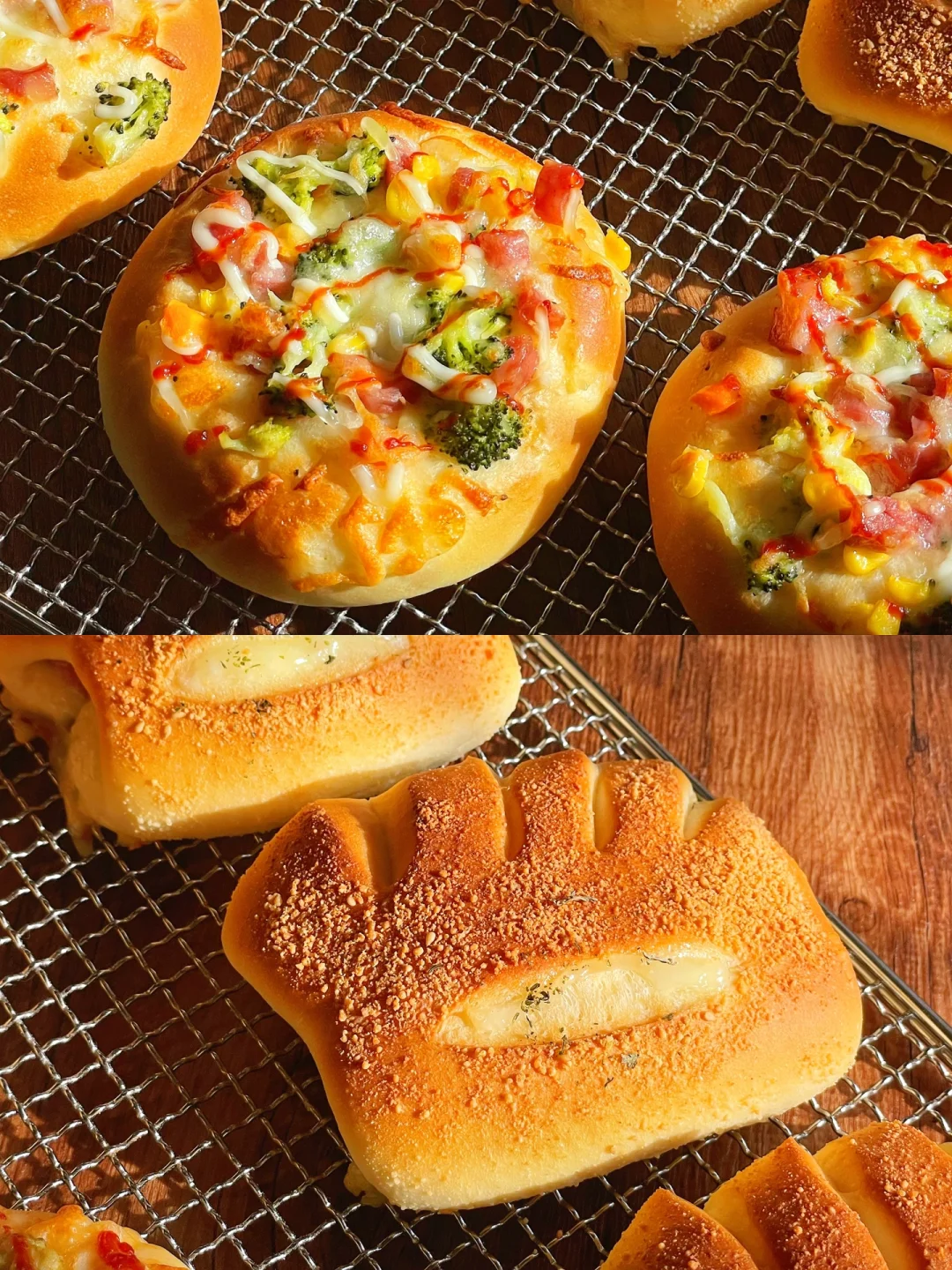 ‼️两款私房卖爆的面包配方｜时蔬包&培根芝士