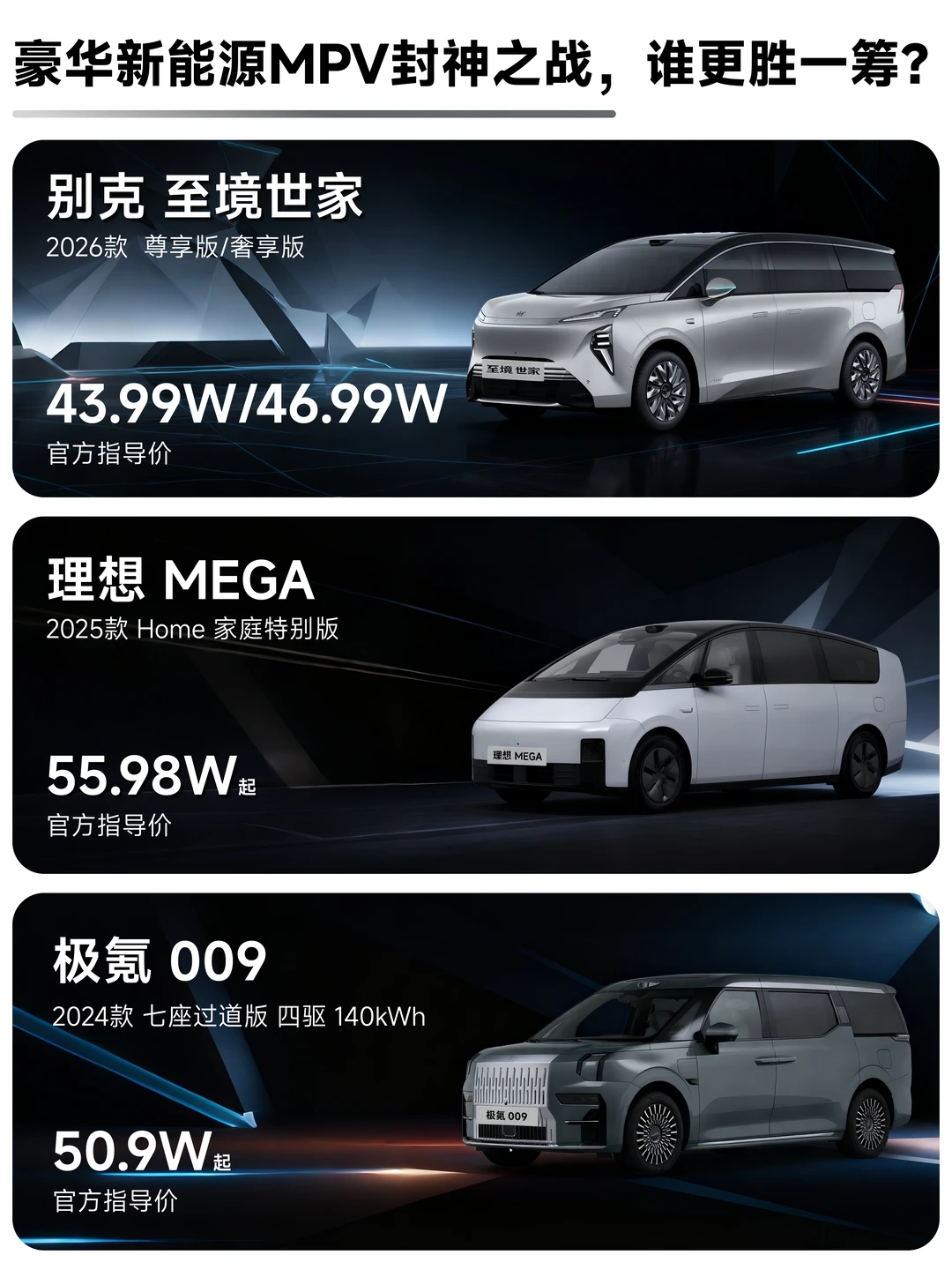 豪华新能源MPV封神之战，谁更胜一筹？